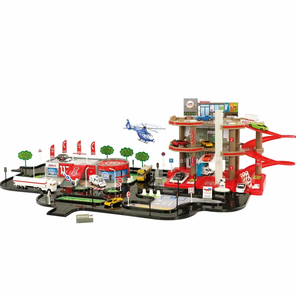 STARLUX - Maxi Garage Totale con 3 Livelli, Piattaforma di Servizio e Circuito di 4 Metri - da 3 Anni - Made in Europe - 401016