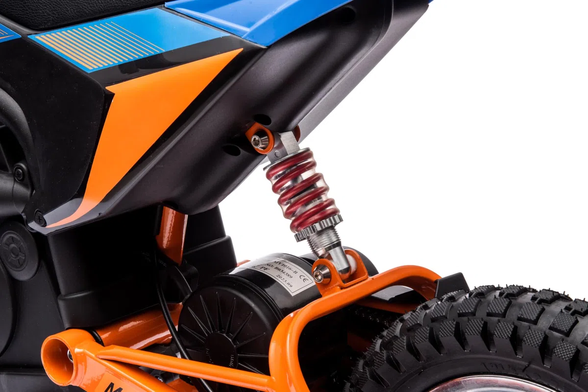 Moto Elettrica per Bambini 24V 250W Motocicletta Elettrica Ruote Gonfiabili Freno a Disco 22 km/h Blu