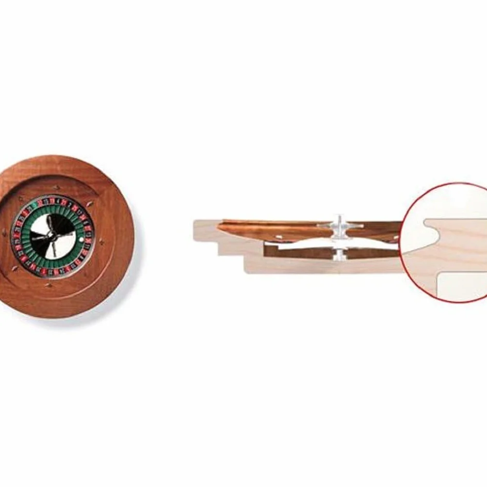 Dal Negro Montecarlo 50cm Mahogany Roulette Wheel with Precision Bearing Mechanism (Quadratto style)