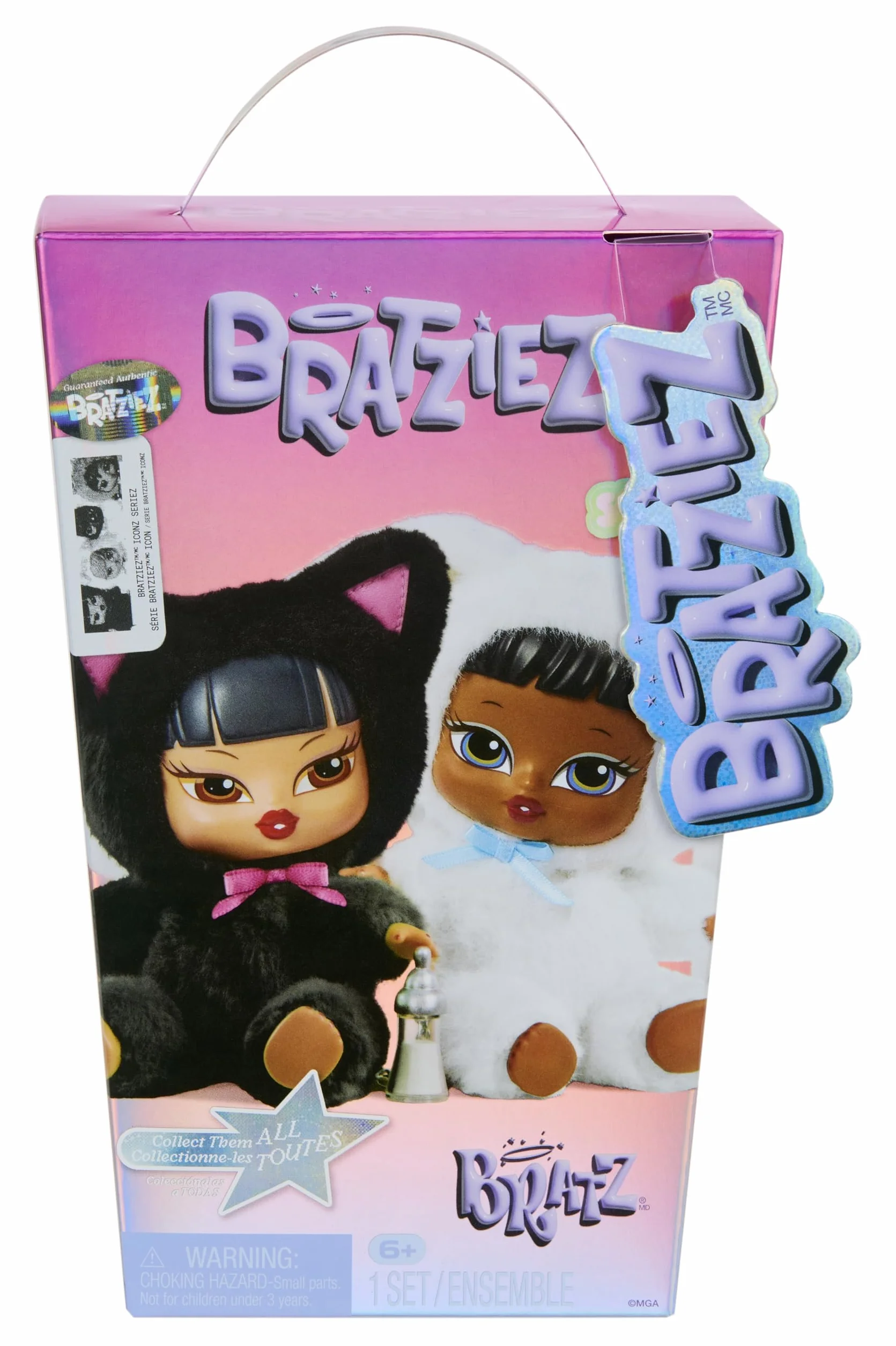 Bratz Bratziez Iconz Series Plush Blind Box - Include 1 figura a sorpresa, con Charm e Accessori, Personaggi da Collezione. Età 6+