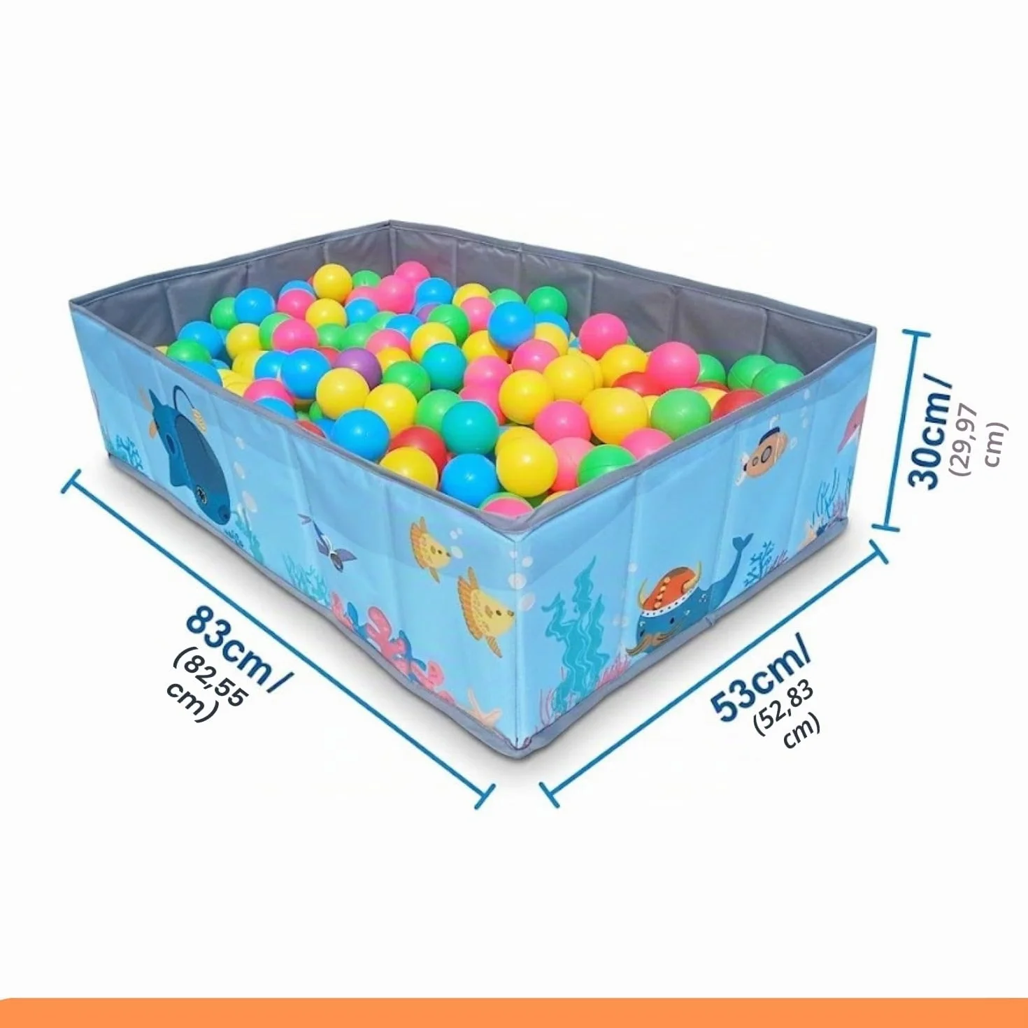 Piscina di palline per bambini- Piscina di palloni per bambini- Piscina di pieghevole e portatile- Cubo giocattolo per interni ed esterni- (palline non incluse).
