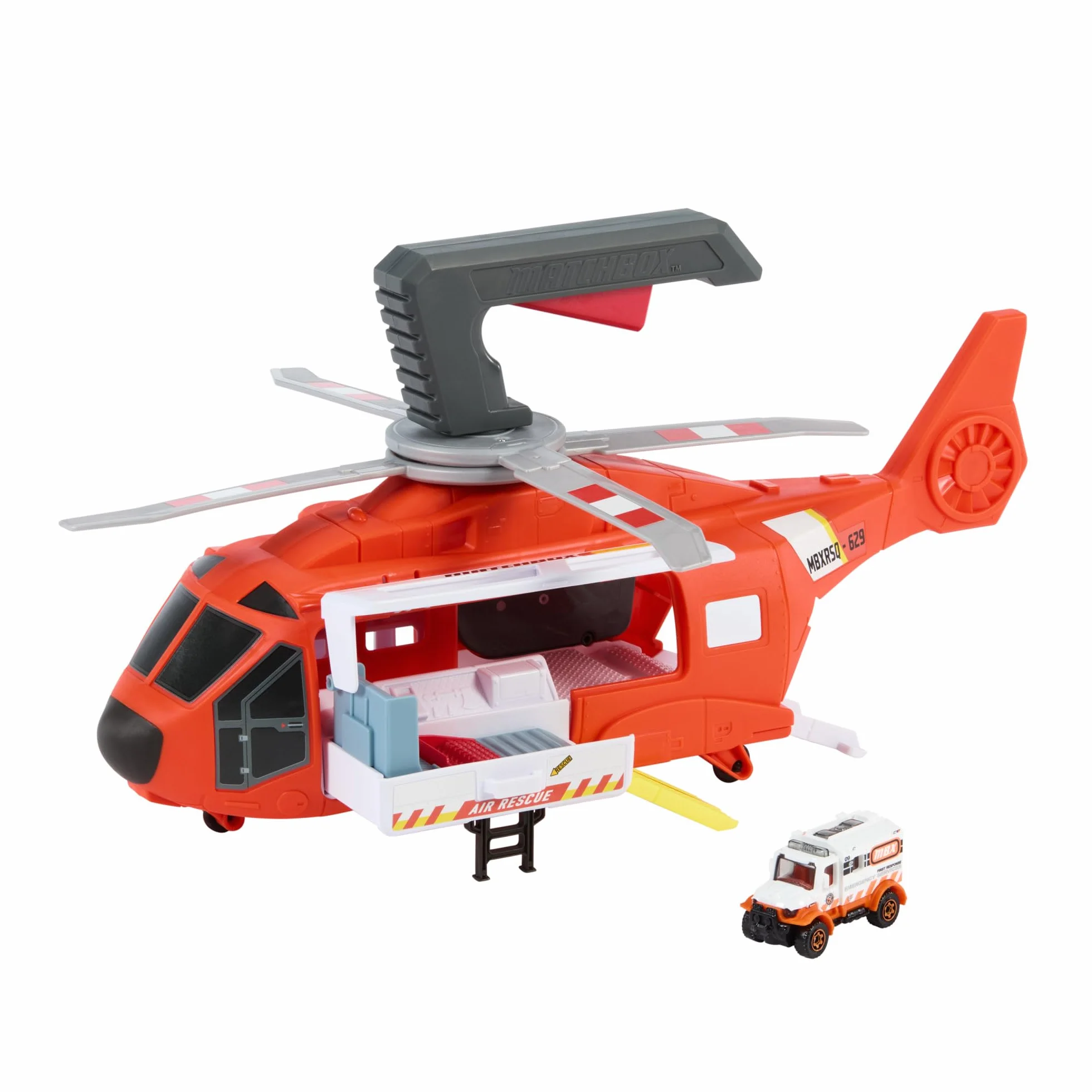 Matchbox HXM74 Elicottero di Salvataggio Stazione di Soccorso Ambulanza Die-Cast 1:64 Giocattolo 3+