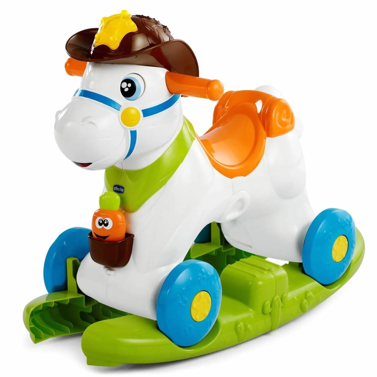 Chicco Cavallo a Dondolo per Bambini Baby Rodeo, Gioco Educativo e Interattivo, Cavallo Cavalcabile Bambino con Effetti Sonori, Max 25 kg, Giochi per Bambini 1-3 Anni, Made in Italy