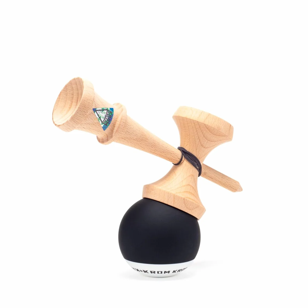 KROM Kendama Gioco - Pop Nero - Abilità Cognitive migliorate - Equilibrio, riflessi e creatività migliorati - Modello Kendama PRO Fatto per Principianti e Professionisti.