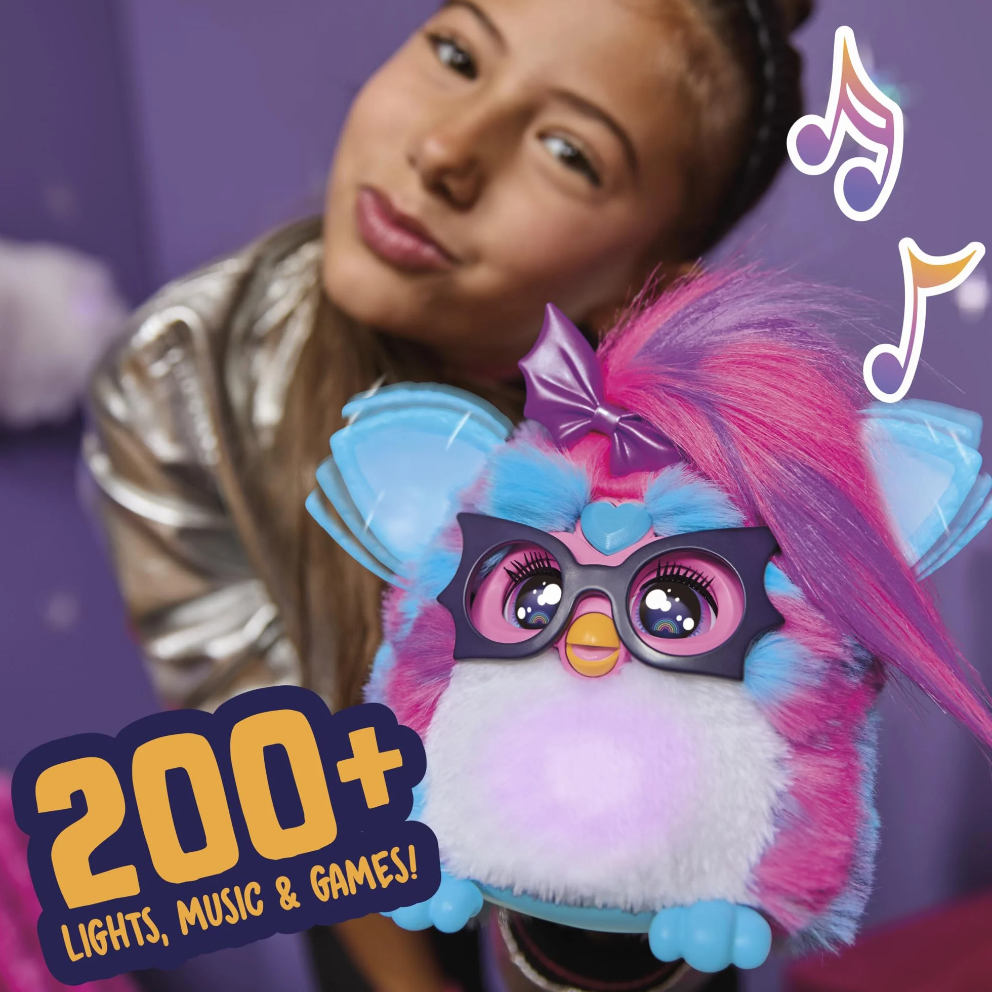 Furby Vibes Blue Razz Peluche Giocattolo Elettronico Interattivo per Bambini 6+