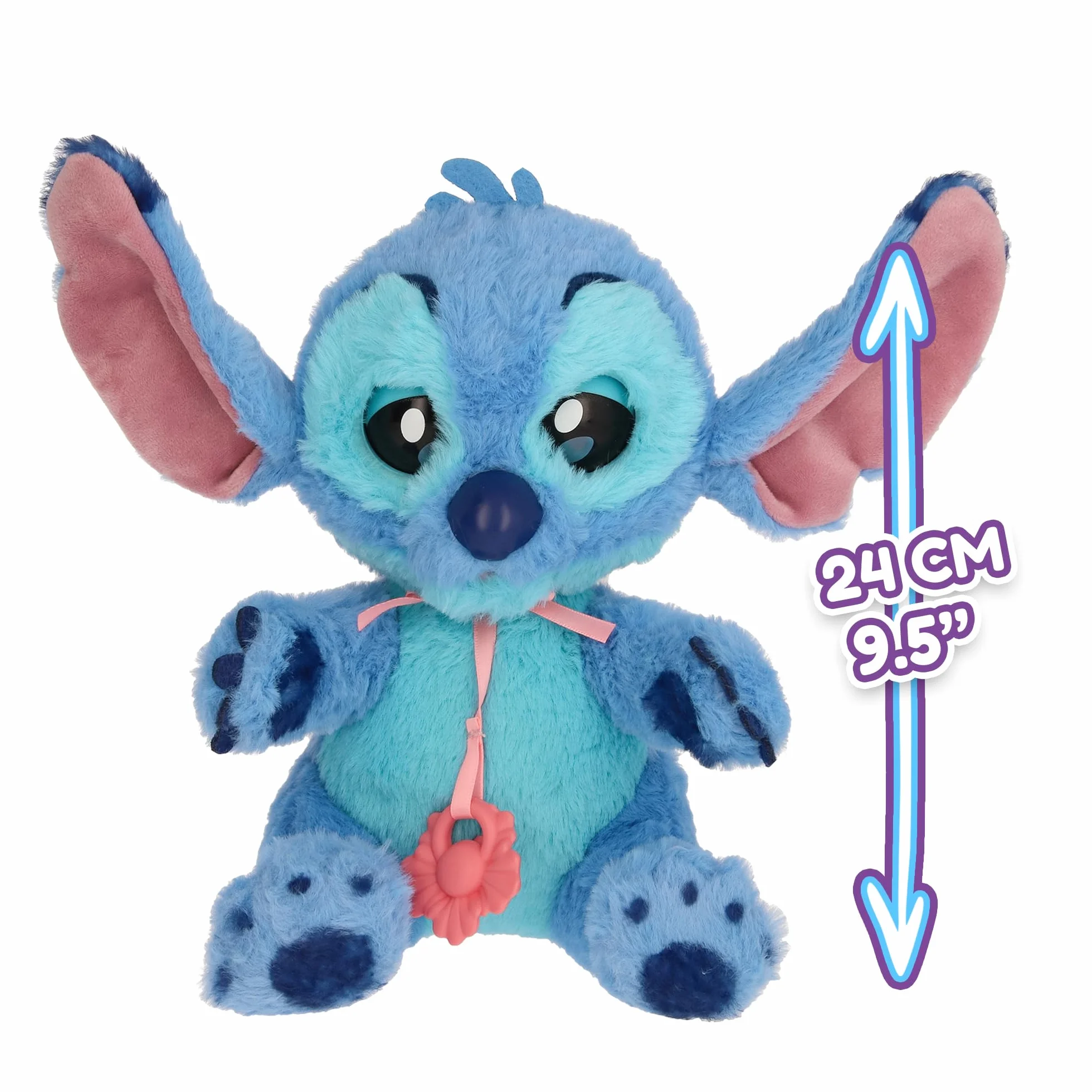 BABY PAWS Stitch Cucciolo Interattivo di Peluche per Bambini con Suoni e Occhi che si Muovono