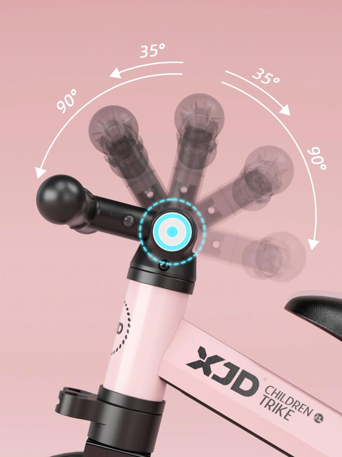 XJD Triciclo 3 in 1 per bambini e ragazze da 10 a 36 mesi senza pedali per bambini con regolabile sedile manubrio e pedali smontabili 1 anno regalo di compleanno (Rosa, 3 en 1 - Clásico)