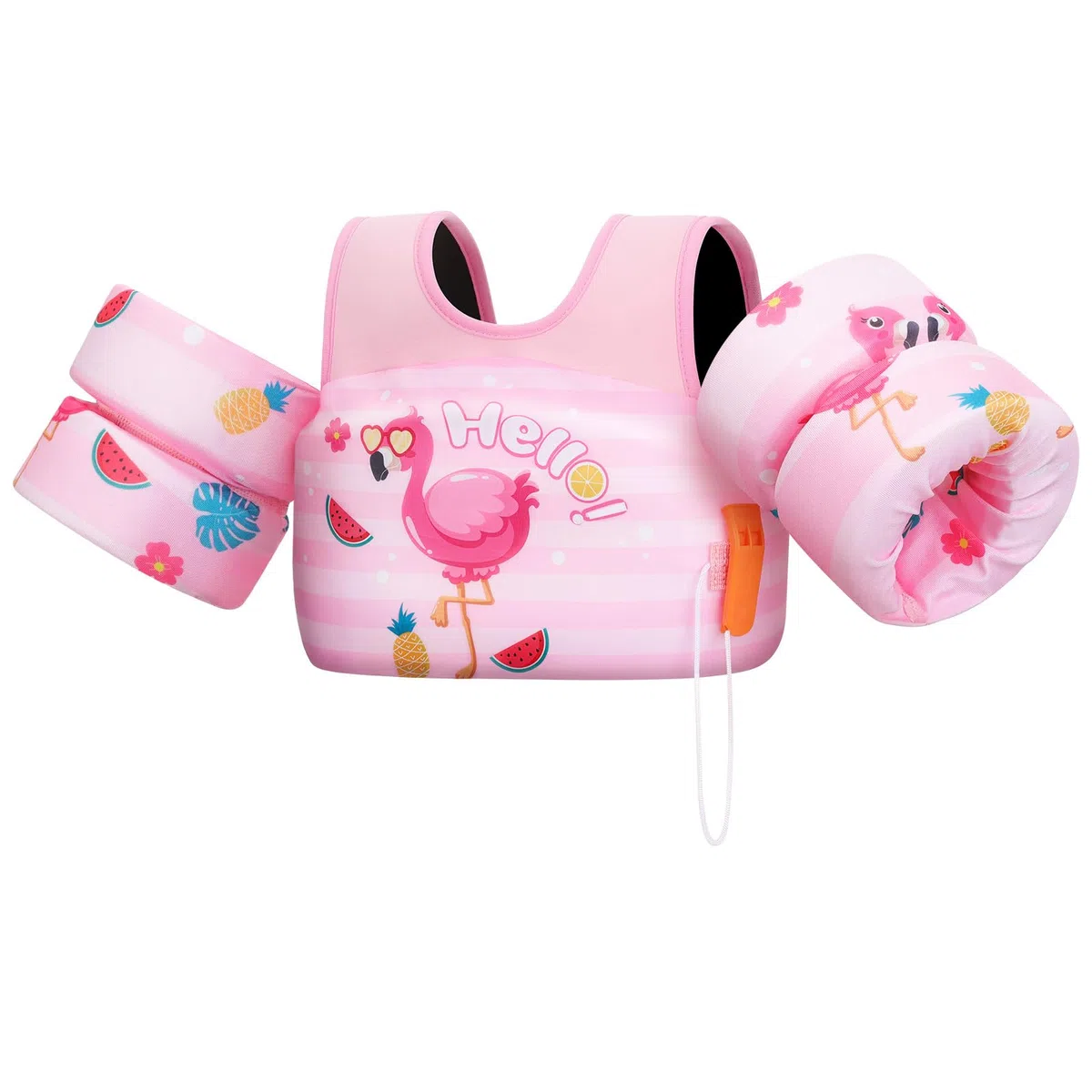 HeySplash Gilet da Nuoto per Bambini Braccioli Galleggianti Peso 9-22/15-30 KG Cinghia Regolabile Fischio