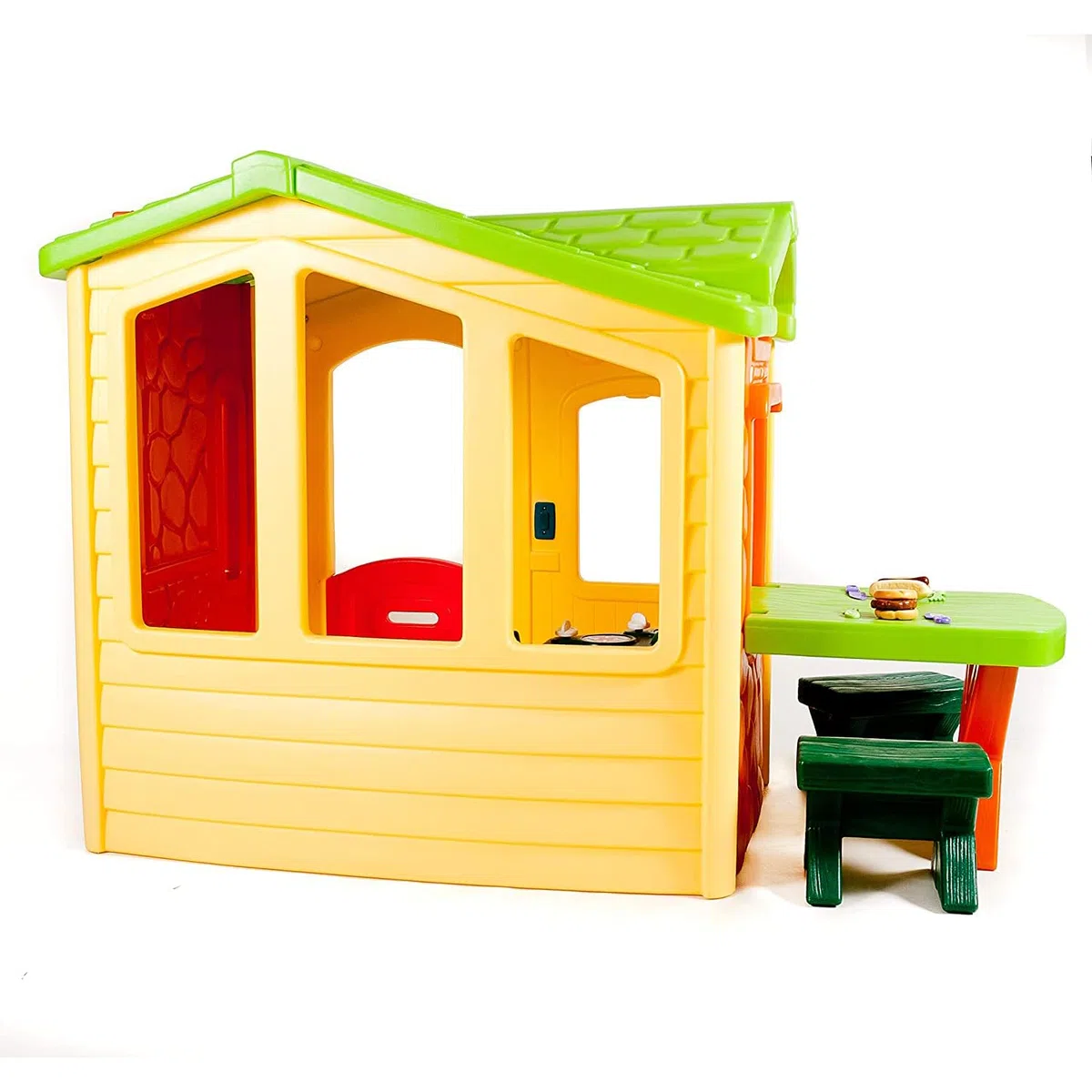 Little Tikes Casetta Picnic nel Giardino Gioco all'Aria Aperta 20 Accessori Campanello Interattivo con Effetti Sonori per Bambini 18 Mesi 5 Anni