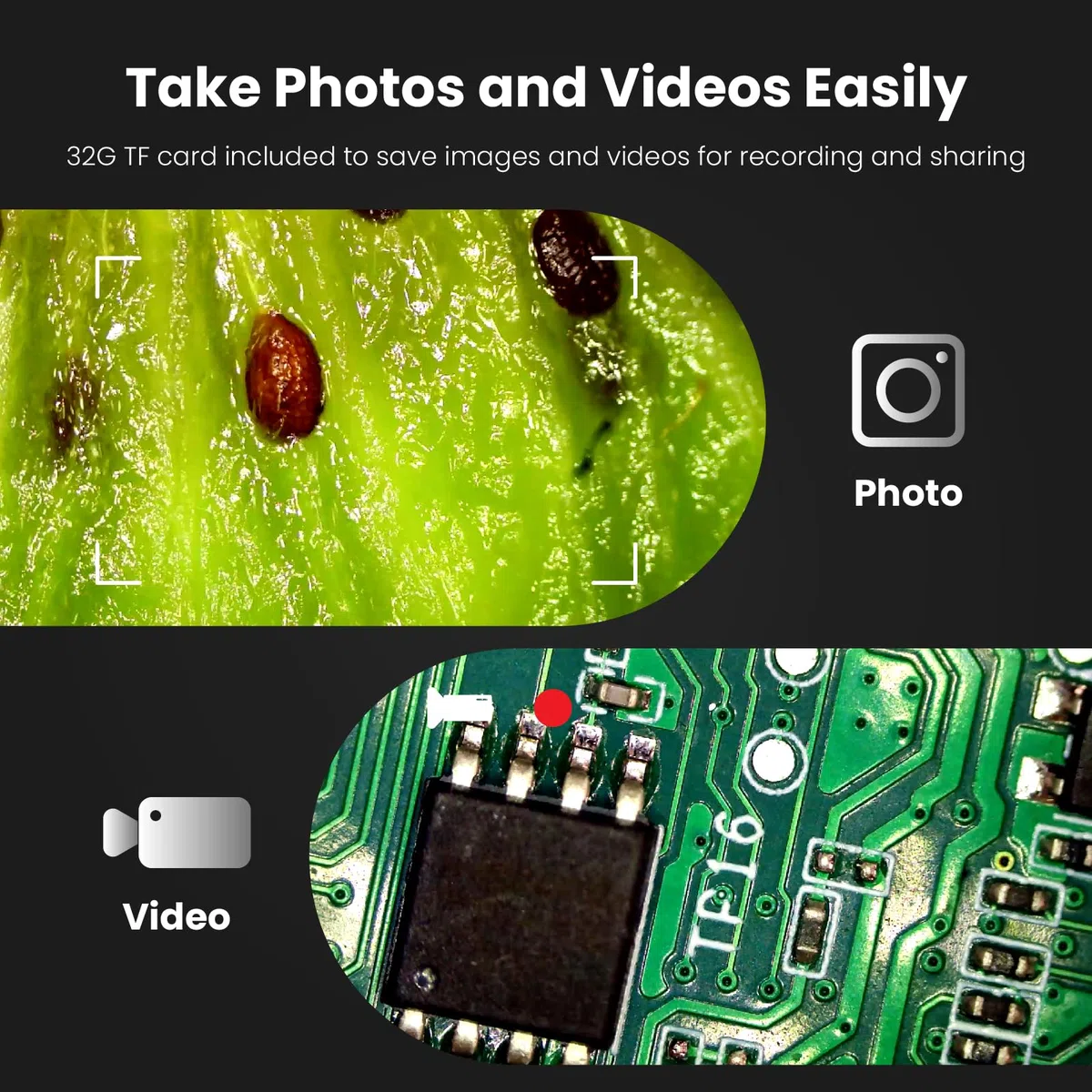 Matatastudio Microscopio digitale MT2 1200X HDMI con schermo IPS HD da 7'', Microscopio di saldatura con lente d'ingrandimento per monete 1080P per bambini e adulti, 10 luci LED, compatibile con