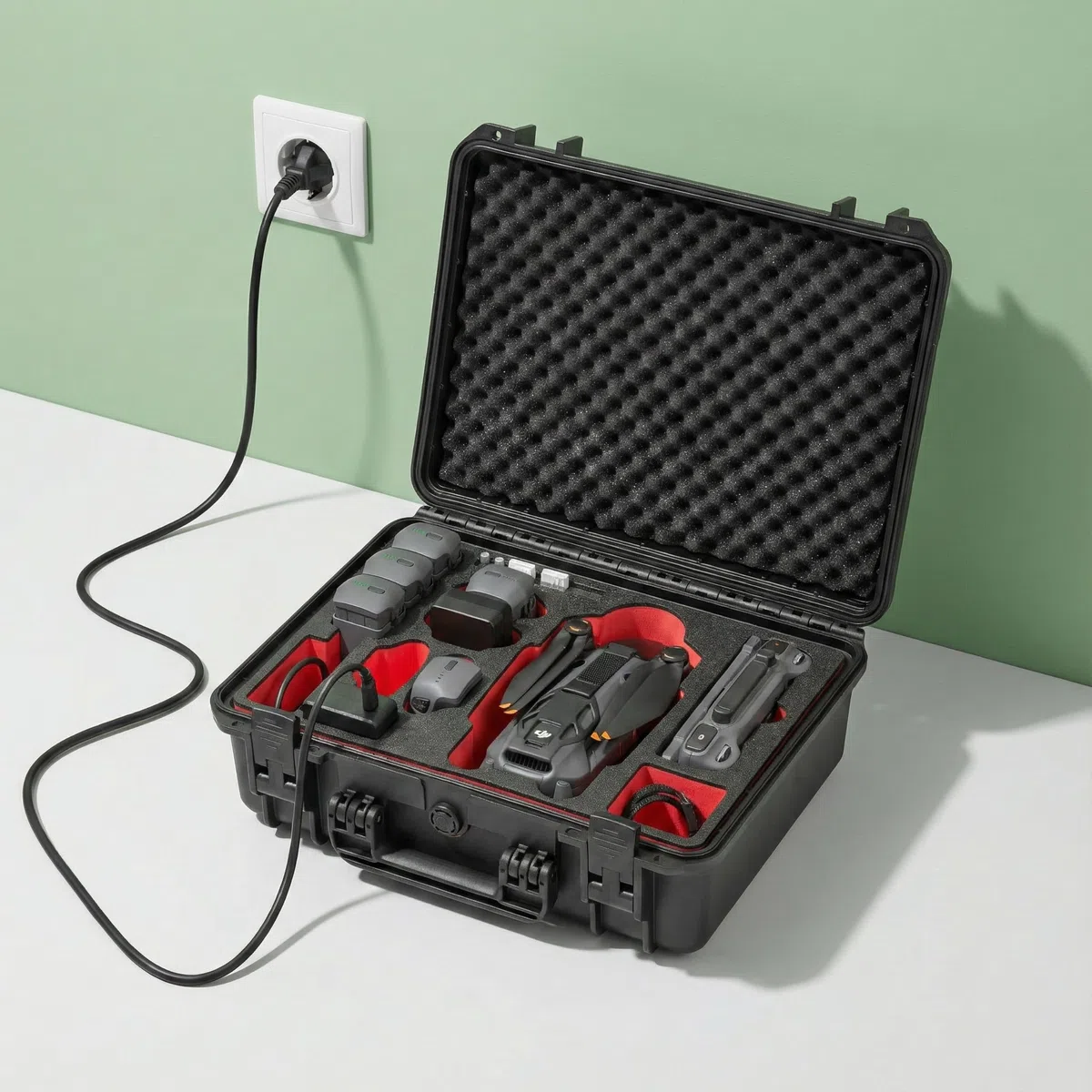 TomCase Custodia per droni "Travel Edition" per DJI Mavic 4 Pro, Fly More/Creator Combo, con RC2/RC Pro 2 – Custodia rigida, impermeabile Outdoor Case IP 67, soddisfa gli standard militari – Made in
