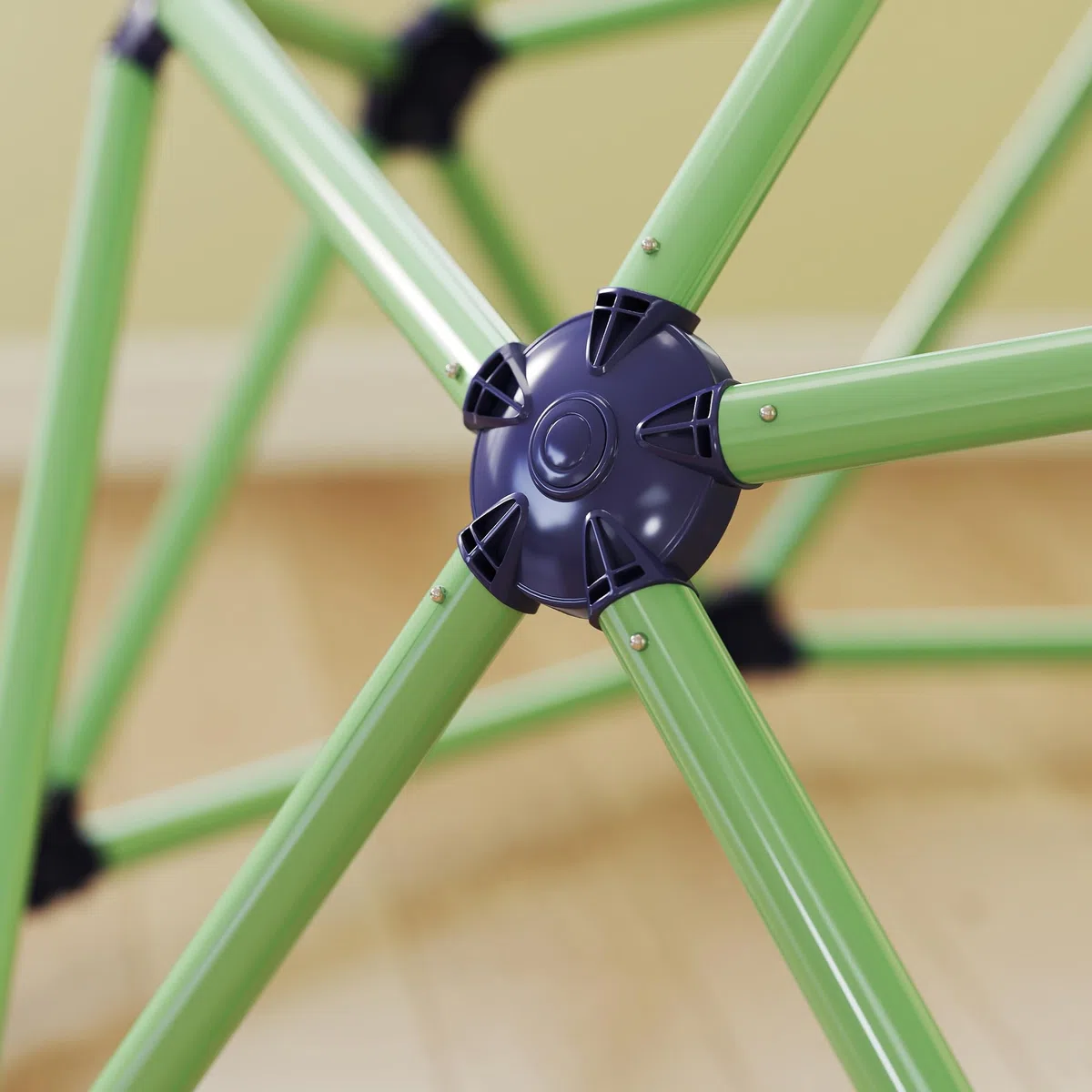 AIYAPLAY Gioco Arrampicata Bambini 3-8 Anni a Cupola per Interno ed Esterno con Bordi Smussati, Gioco per Bambini in Plastica, 182.5x182.5x119 cm, Verde e Viola