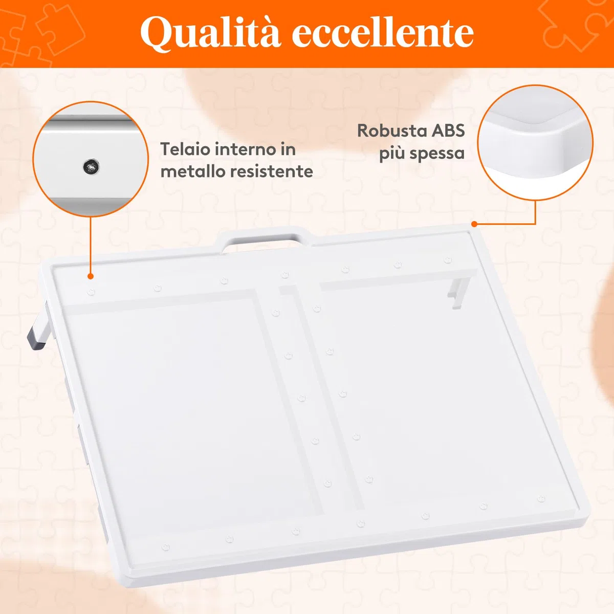 Lifewit 1500 PCS Tavolo per Puzzle con Supporto, Porta Puzzle 89 × 68,5 cm, Puzzles Board Angolo Rotazione 360° per Adulti, Tavola Pezzi con 4 Cassetti Estraibili y Copertura Protettiva