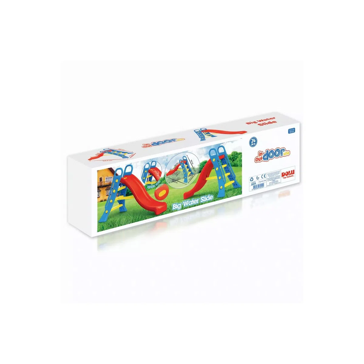 Dolu grande scivolo 2 in 1 con scala blu e discesa rossa autoportante per bambini 104 x 165,5 x 77,5 cm