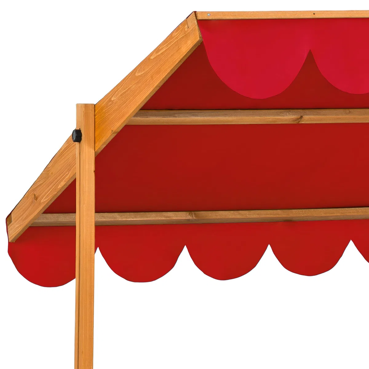 tectake® Sabbiera per bambini da esterno, Sabbionaia con tetto regolabile, tenda da sole orientabile, telone antierbacce, sandbox in legno massiccio, paraspigoli in plastica - 120x120x120 cm, Rosso