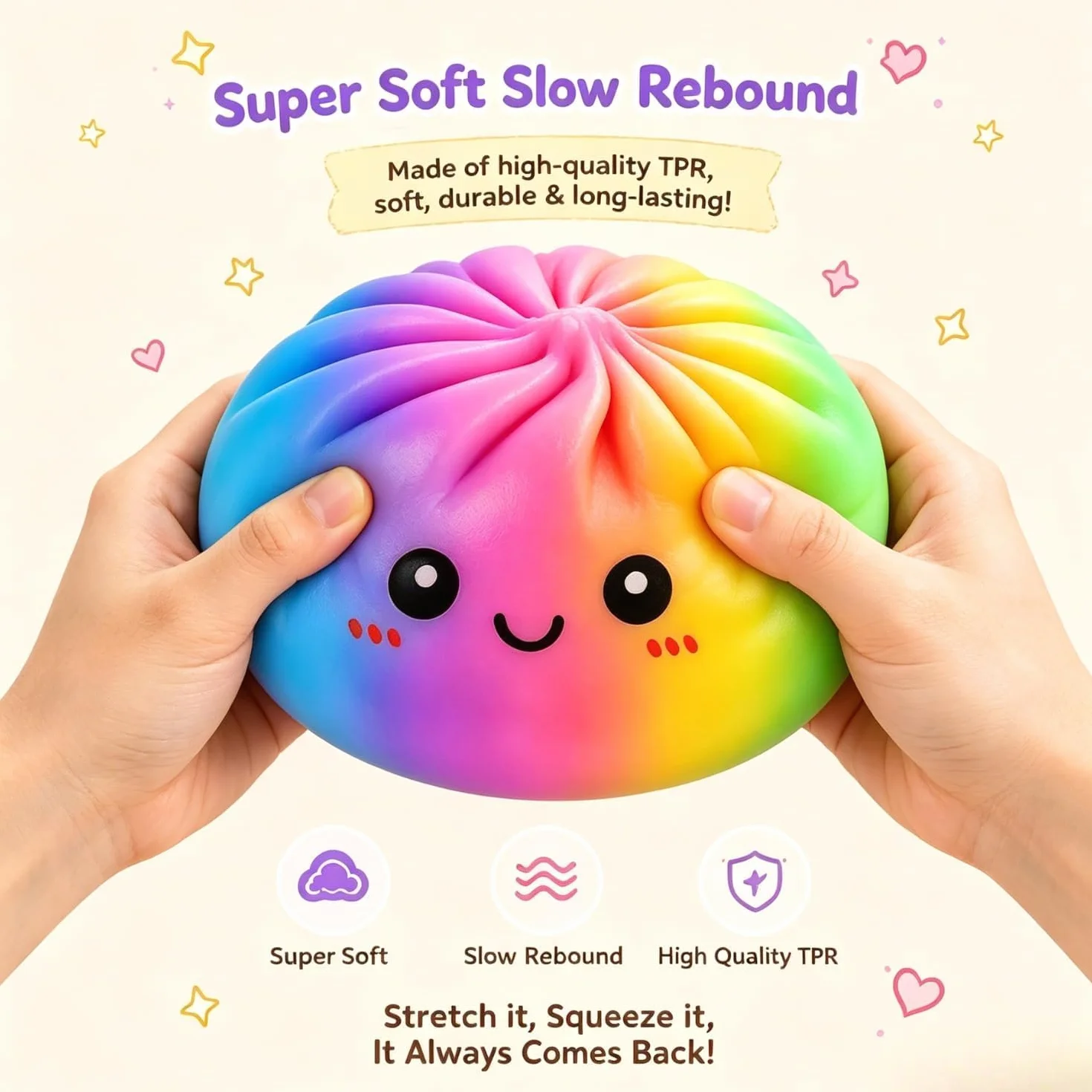 Squishy gigante da 15 cm, con vaporizzatore, palla antistress extra large, per ravioli grandi, morbido impasto per decompressione, sollievo dall'ansia, strumento per adulti
