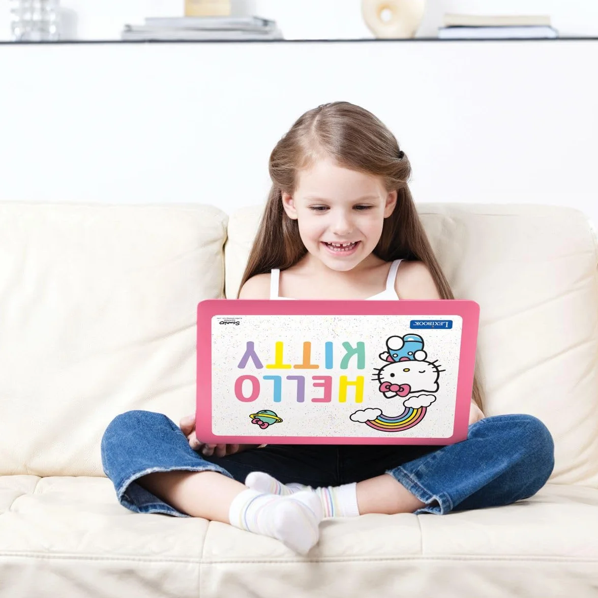 LEXIBOOK, Hello Kitty, portatile educativo Bilingue Inglese/Spagnolo, 164 Attività linguistiche, Scrittura, Matematica, Logica, Musica e Giochi, per Ragazzi e Ragazze, JC598HKi2