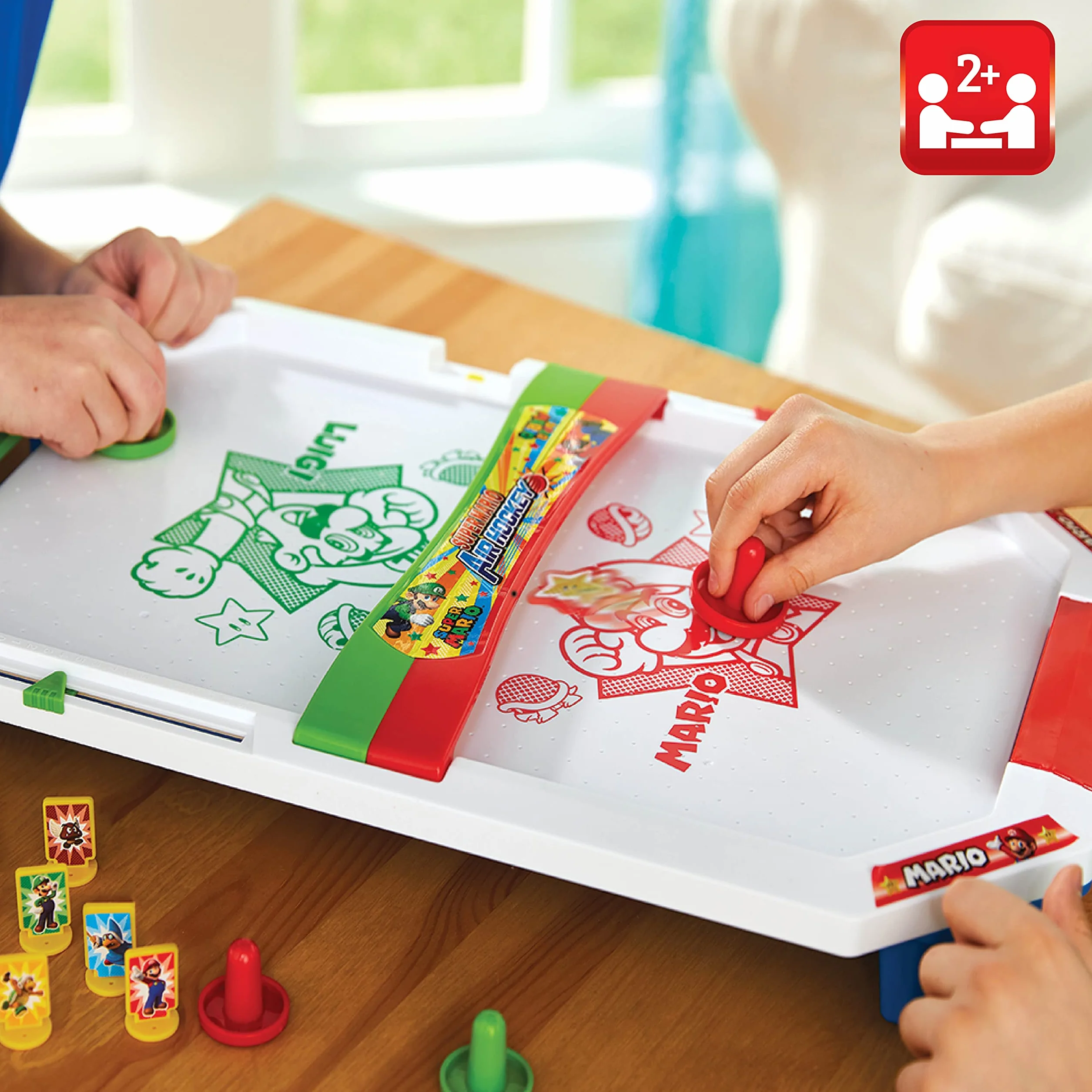 EPOCH Games 7415 Super Mario Air Hockey - Party Spiel Actionspiel Geschicklichkeitsspiel Bunt