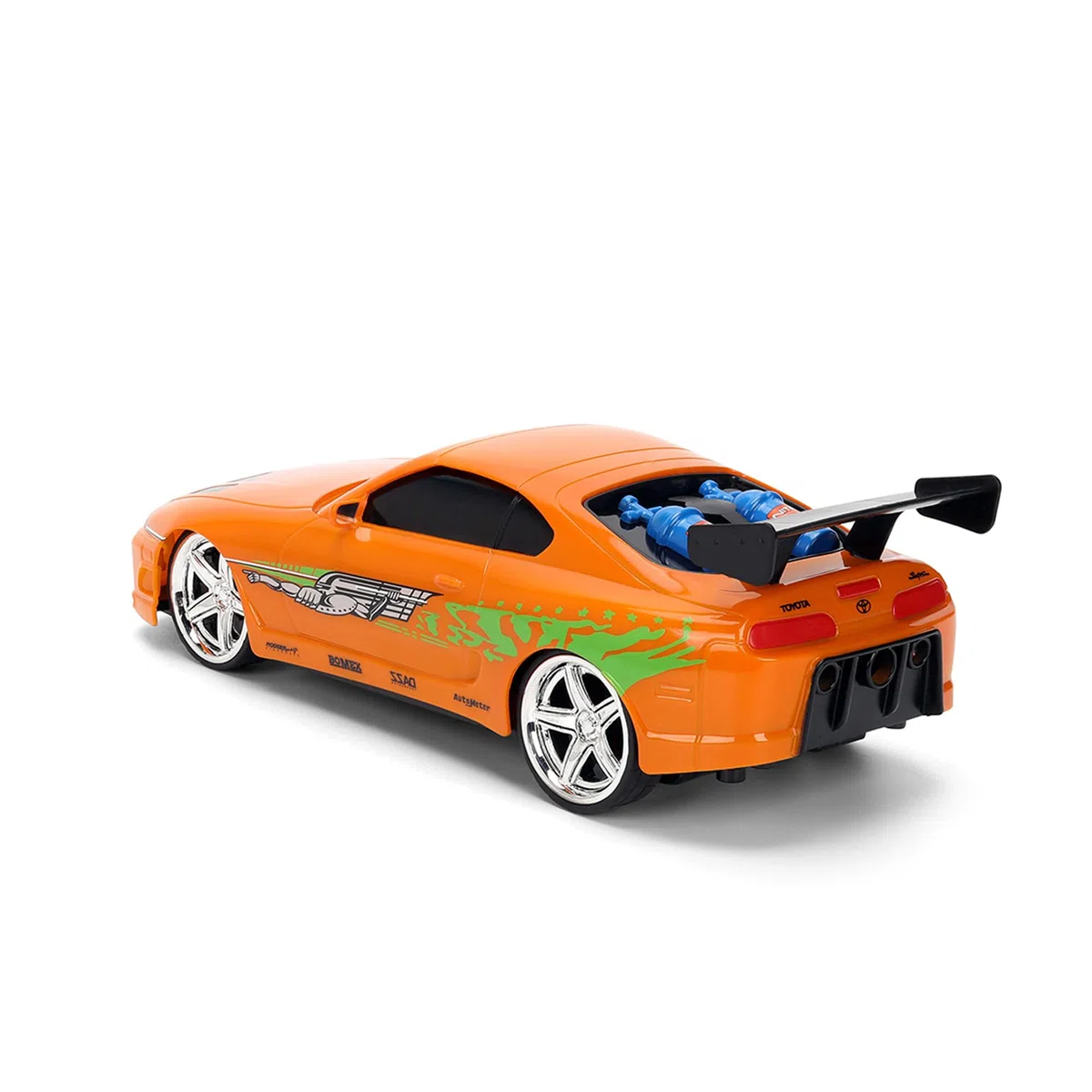 Jada Toys - Fast & Furious, Toyota Supra RC 1995 in scala 1:24, radiocomando 2,4 GHz a 2 canali, funzione Turbo ed effetto vapore – Auto telecomandata ufficiale Fast & Furious
