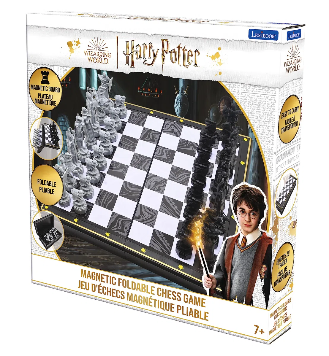 Lexibook Harry Potter Set di scacchi scacchiera magnetica pieghevole 32 pezzi CGM300HP