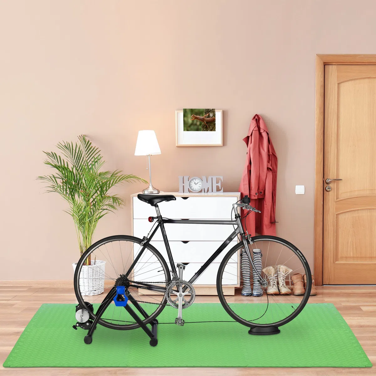 Relaxdays Tappeto da Palestra Puzzle 60x60 cm Gomma Eva Fonoassorbente Verde