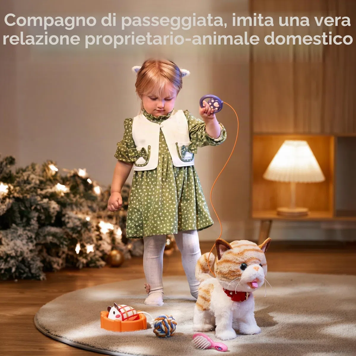 Giocattolo interattivo per gatti elettronico con telecomando peluche per bambini