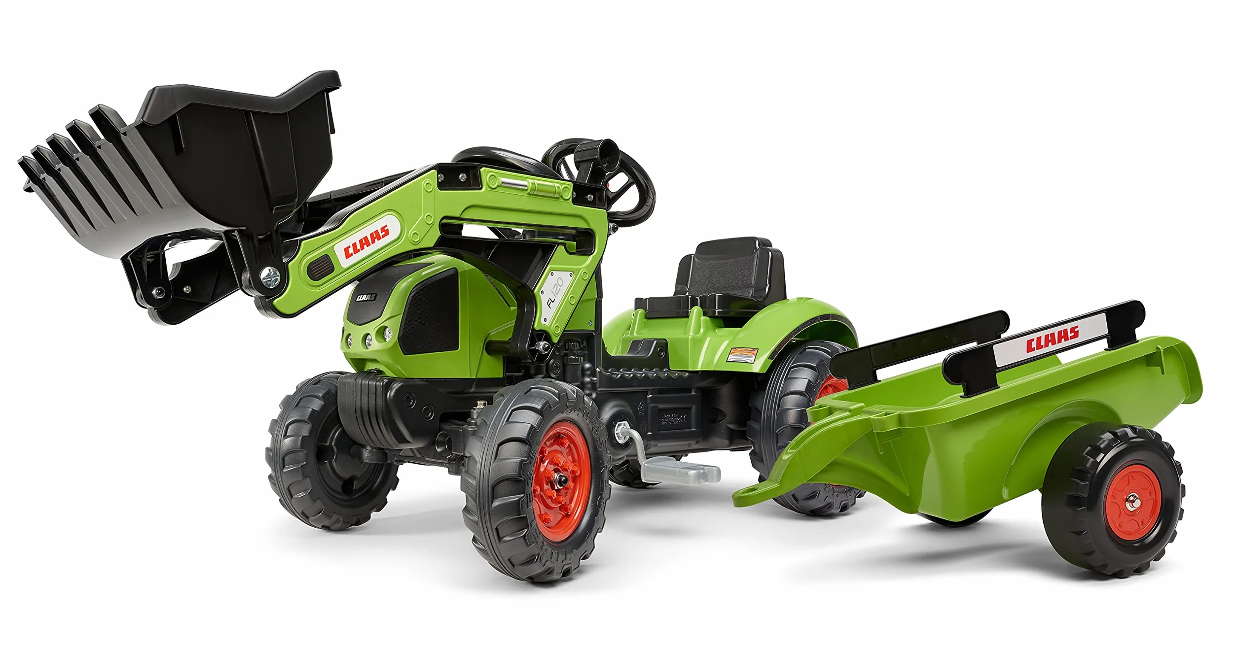 CLAAS Tractopelle Arion 410 avec remorque