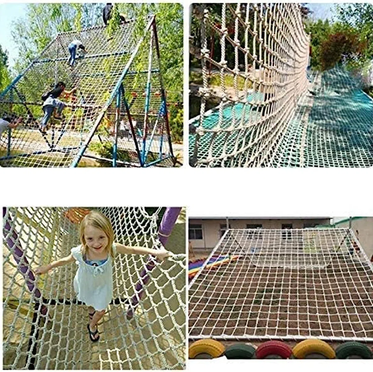 Rete cargo da arrampicata per bambini, resistente rete in corda per giochi interni ed esterni, perfetta per cortili e parchi giochi, dimensioni 2 x 3 m