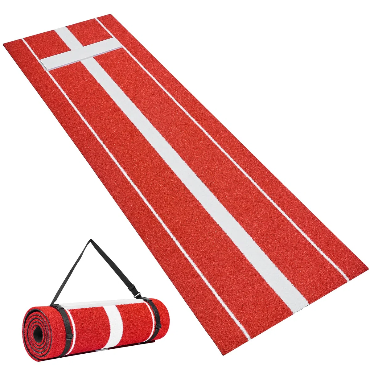 VEVOR Tappetino da lancio per softball/baseball con tumulo in gomma, anti-scolorimento e retro in schiuma antiscivolo, portatile, per allenamento Fastpitch per allenamento al chiuso e all'aperto, 3 x