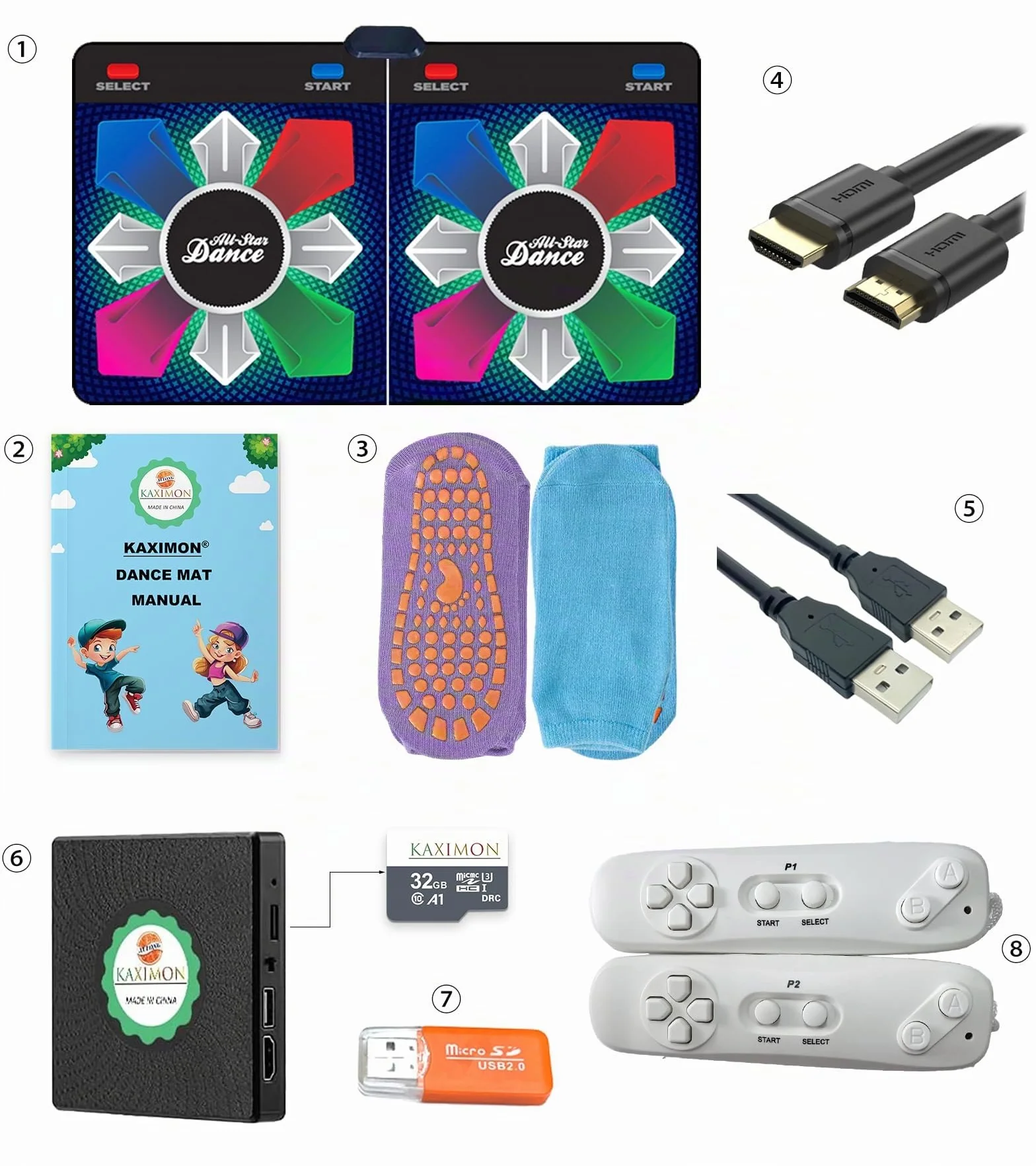 Tappetino da Danza per Bambini, Regalo di Compleanno per Ragazzo e Ragazza, con Sistema operativo Inglese, Plug And Play, Tappetino da Danza con Ricevitore Wireless