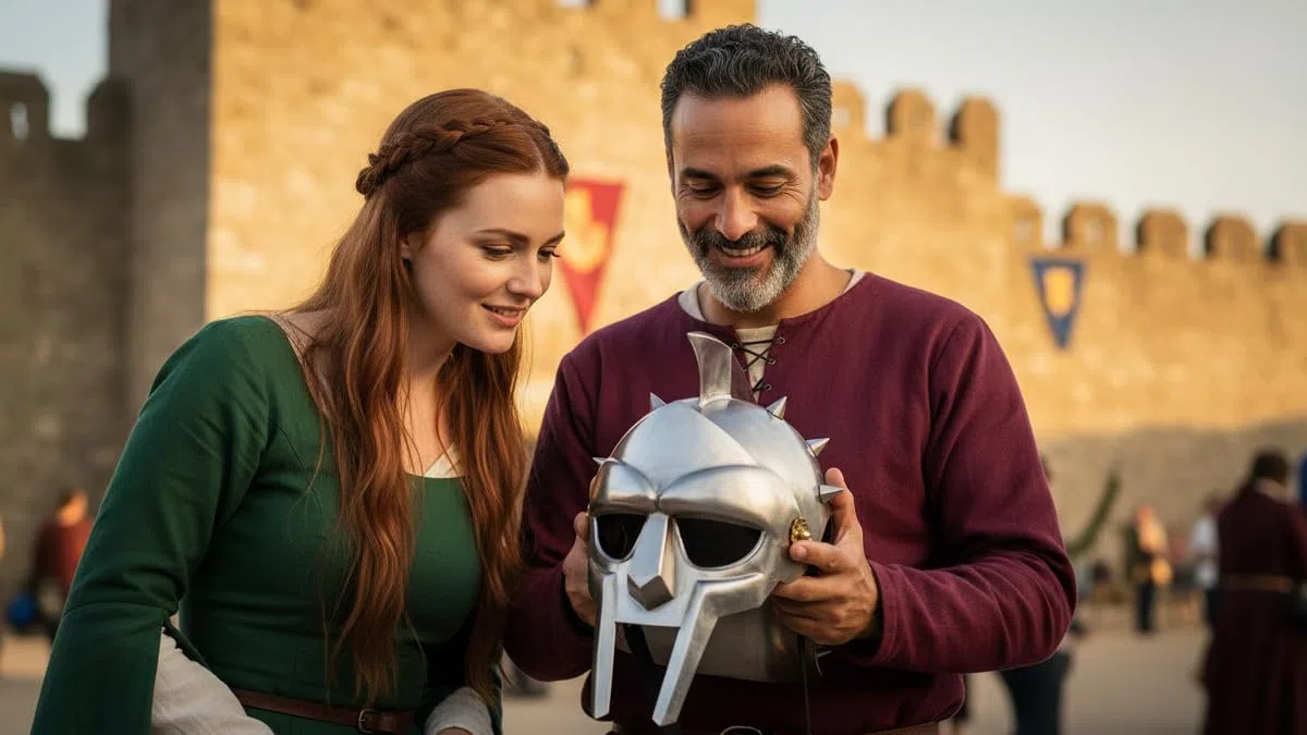 Gladiator Maximus Helmet with Liner Larp Role-Play Fancy-Dress