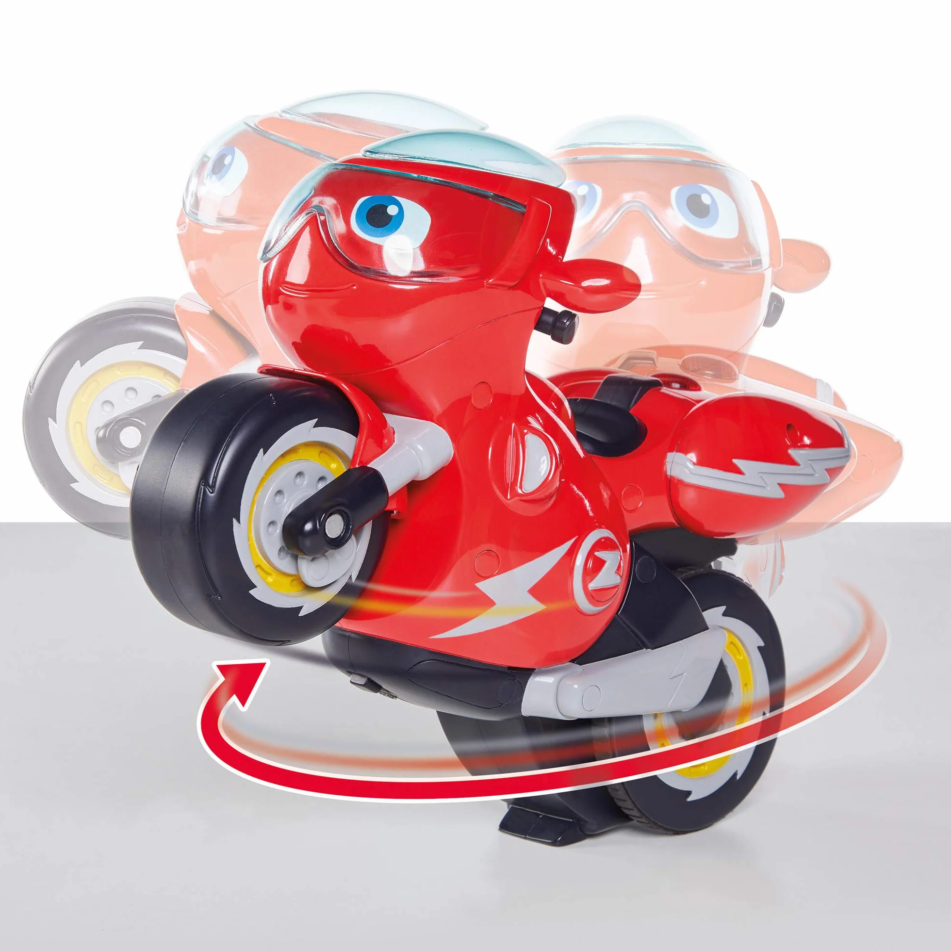 RC Turbo Trick Ricky, la moto acrobatica con telecomando fa ruote e sbalorditivi a 360 gradi, Ricky Zoom offre avventure perfette per i bambini in età prescolare e gli appassionati della serie!