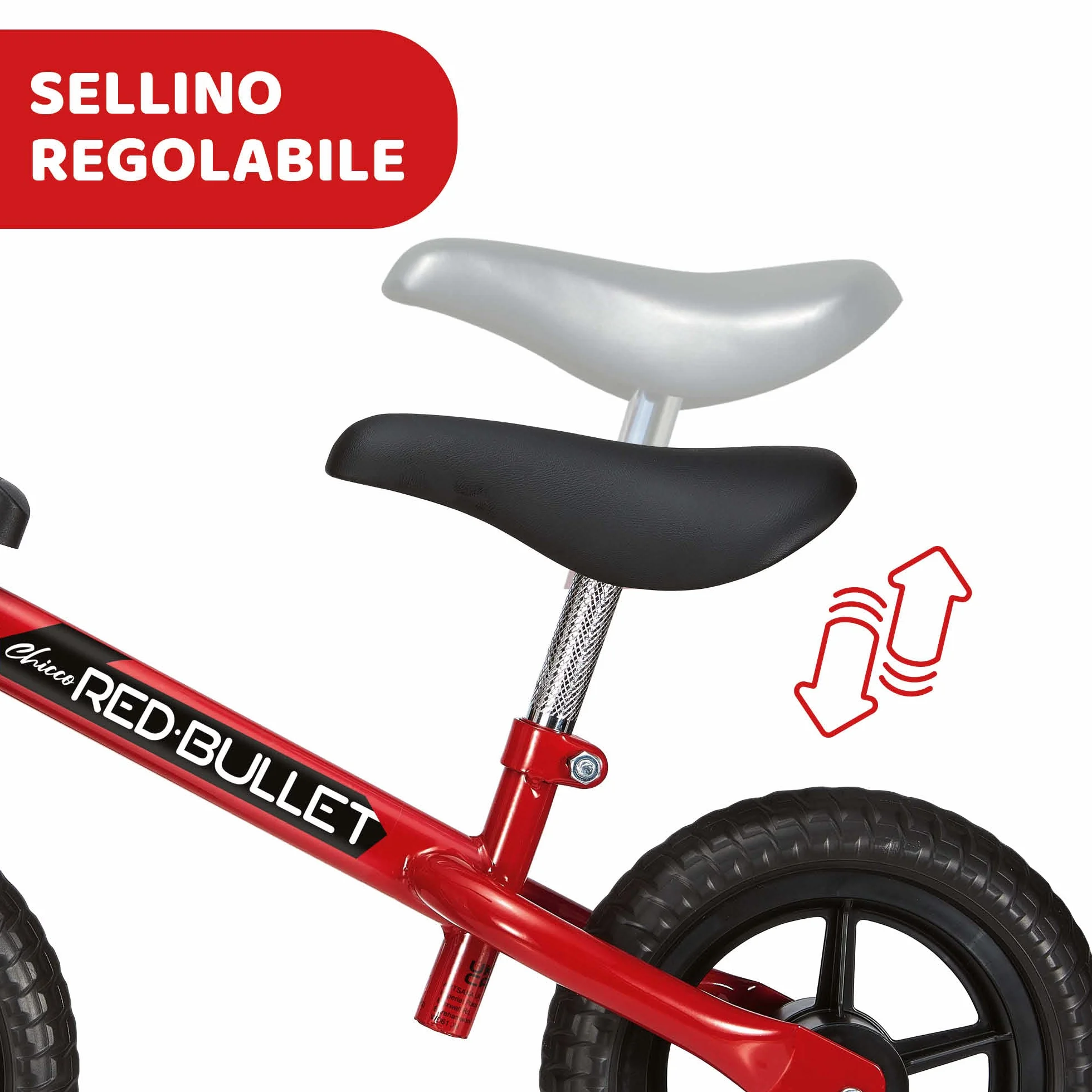 Chicco Bicicletta Bambini Senza Pedali 2-5 Anni, Bici Senza Pedali Balance Bike per l'Equilibrio, bici senza pedali 2 anni, con Manubrio e Sellino Regolabili, Max 25 Kg, Giochi Bambini 2-5 Anni