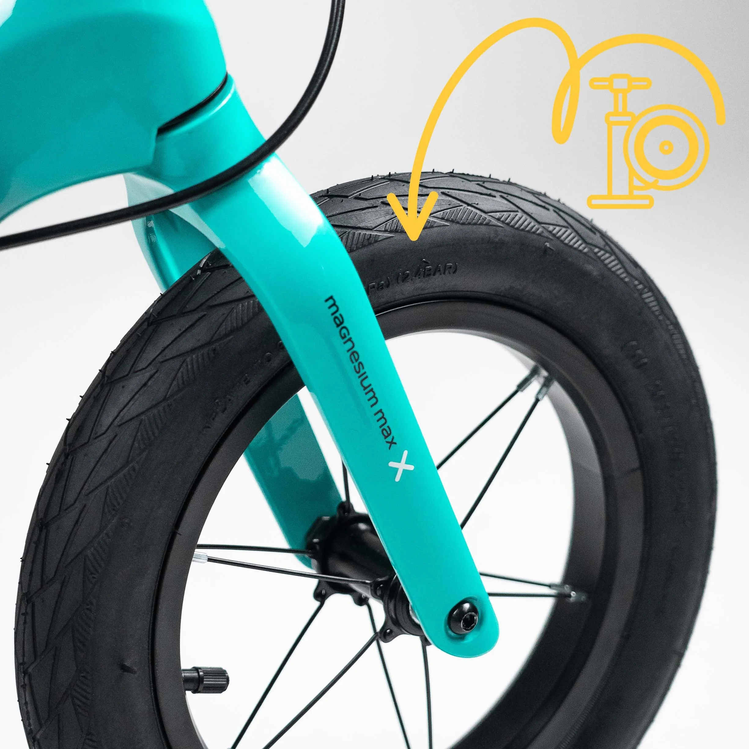cariboo Bici Senza Pedali per Bambini da 2 anni - Ultraleggera 3,6 kg - Sella e Manubrio Regolabili - Telaio in Magnesio, Freno V-brake - Carico fino a 30 kg - Magnesium Max