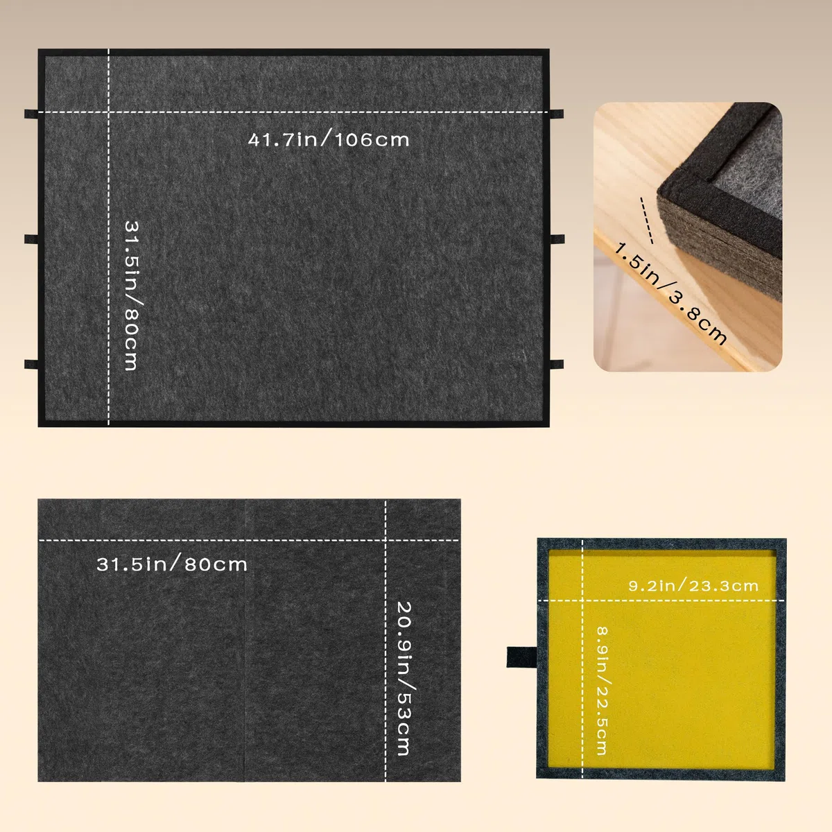 Tektalk Tavolo puzzle pieghevole con coperchio, 3 angoli di inclinazione, in feltro leggero e portatile, con 6 cassetti di classificazione, per fino a 2000 pezzi, grigio scuro