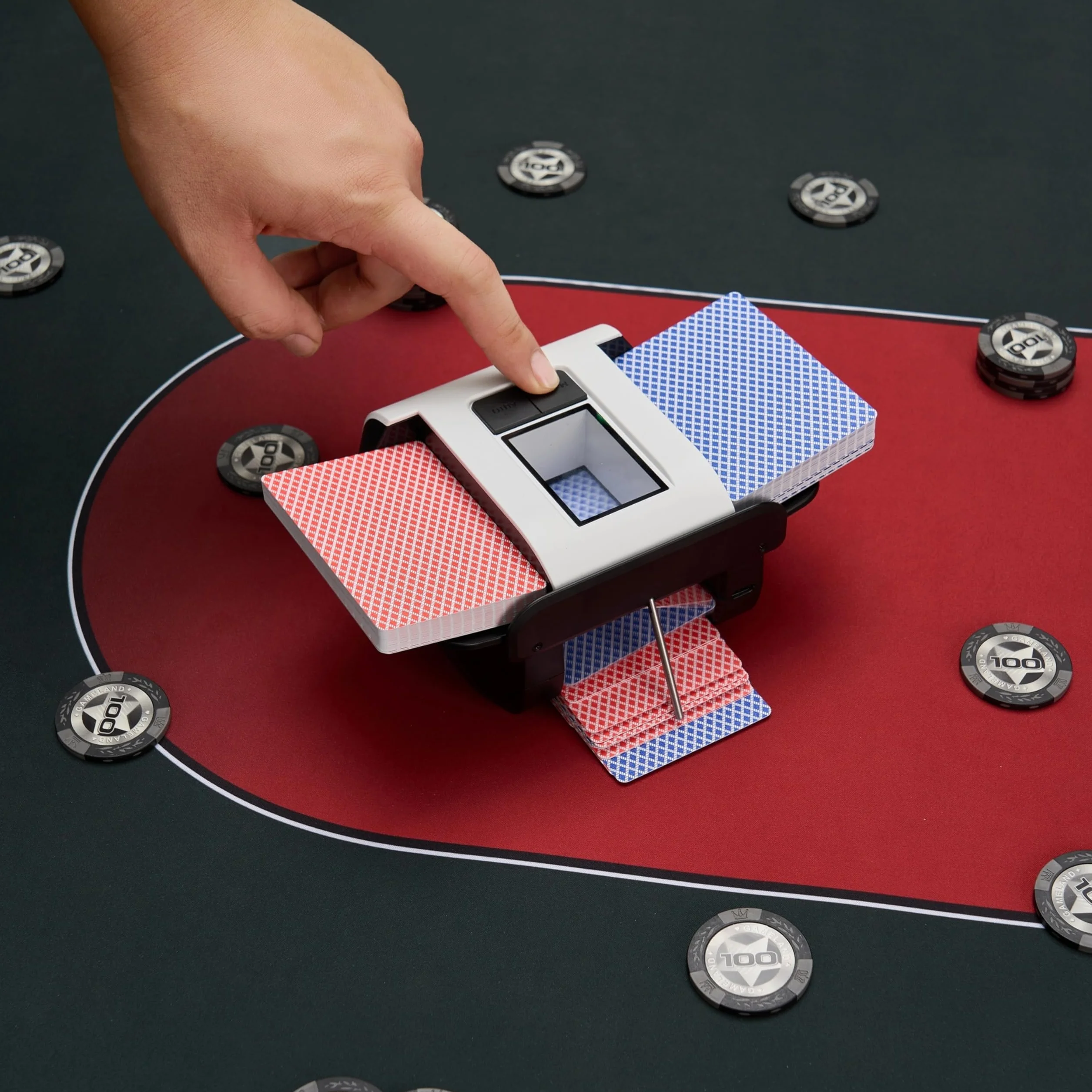 Miscelatore per carte ricaricabile, compatto, veloce e silenzioso, per schede di diverse dimensioni 2000 mAh, forte capacità della batteria Lascia la tua notte di poker ancora più emozionante