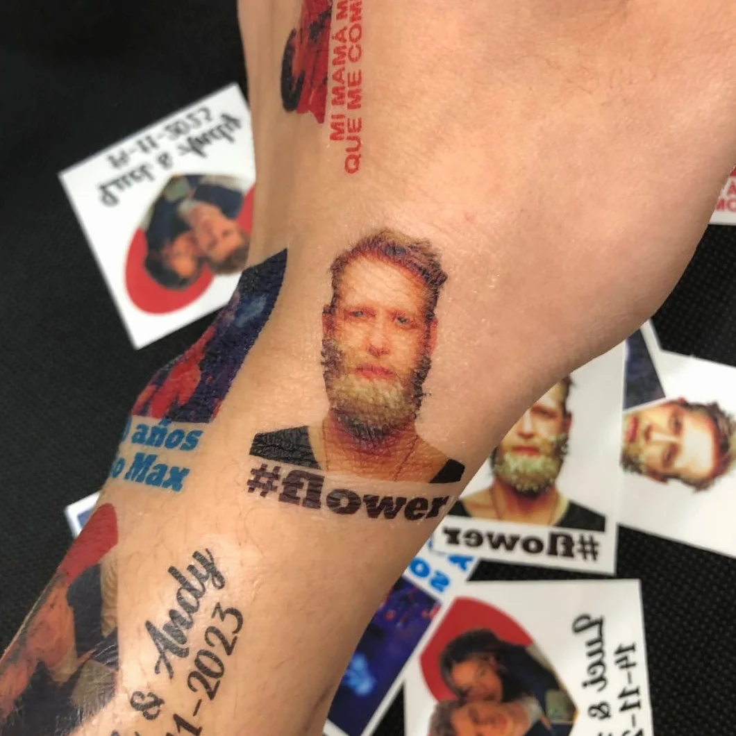 100 Tatuaggi temporanei 4x4 cm con la tua foto - Ideali per eventi, matrimoni, feste e compleanni