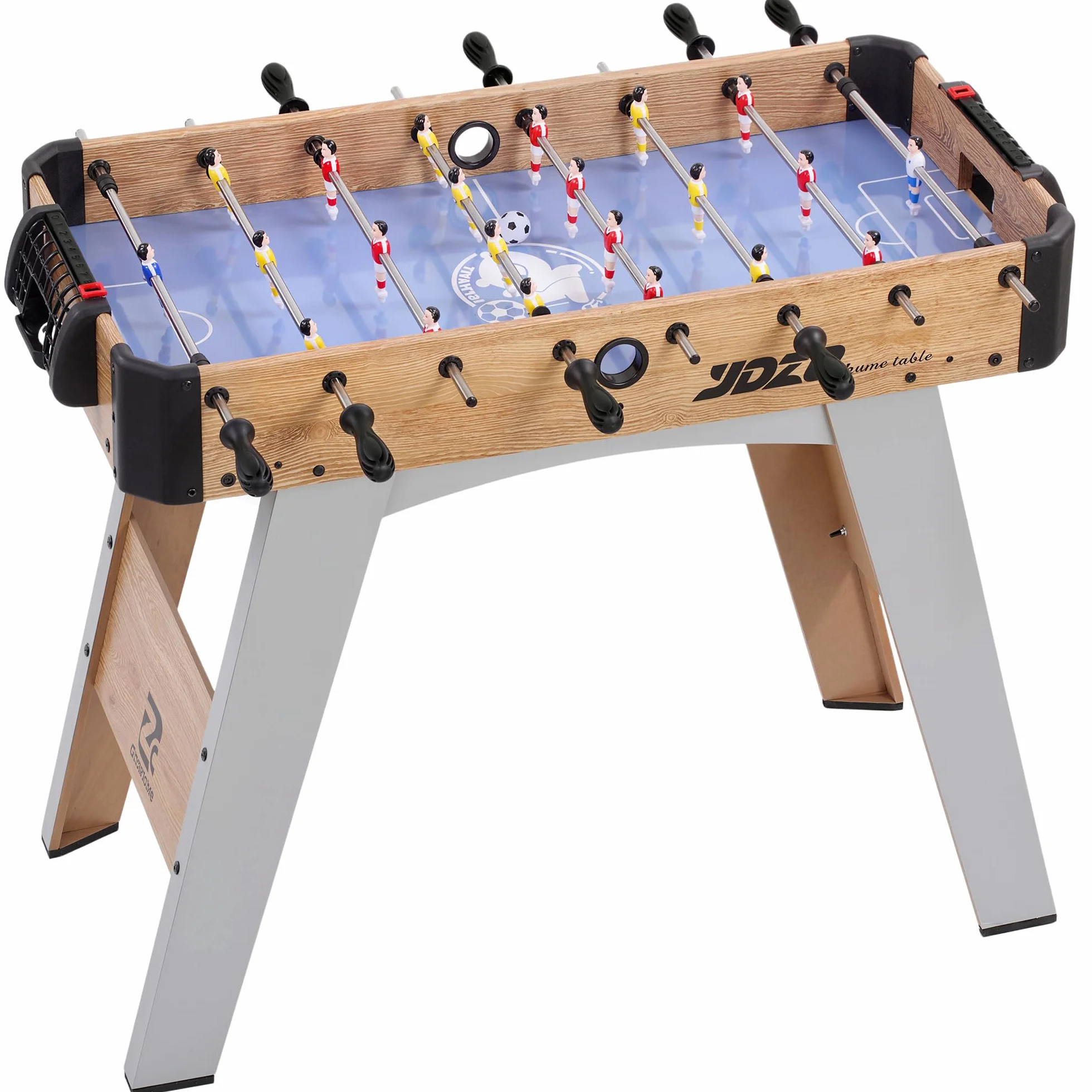 SPORTNOW Calcio Balilla, Mini Tavolo da Calcio da 89 cm, 22 Giocatori, 2 Palline, 2 Segnapunti Manuali e Maniglie Antiscivolo, Set da Gioco Freestanding per Famiglia, Regalo