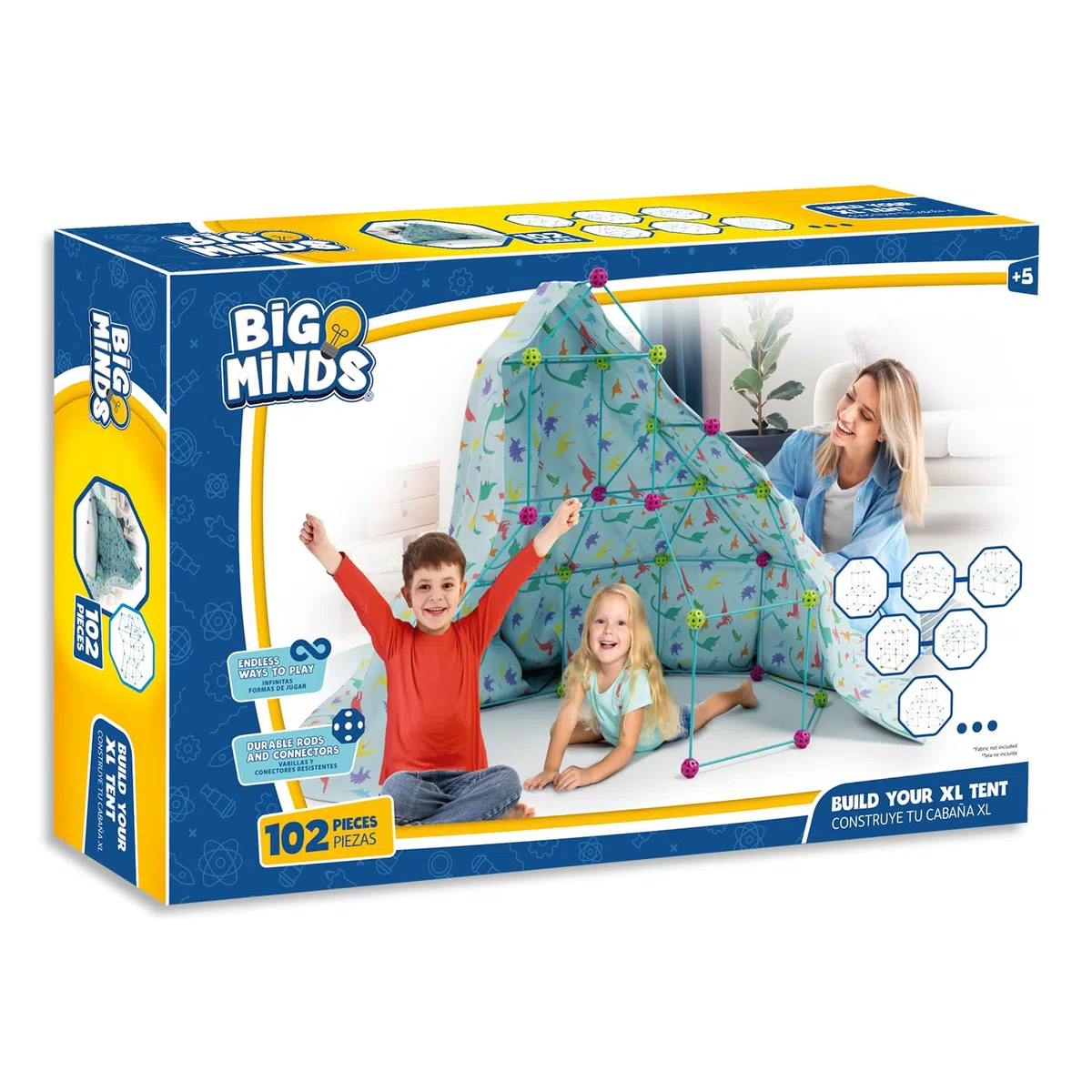 Fortezza XL Kit Costruzione 102 Pezzi Casetta da Giardino per Bambini 5 Anni Giochi