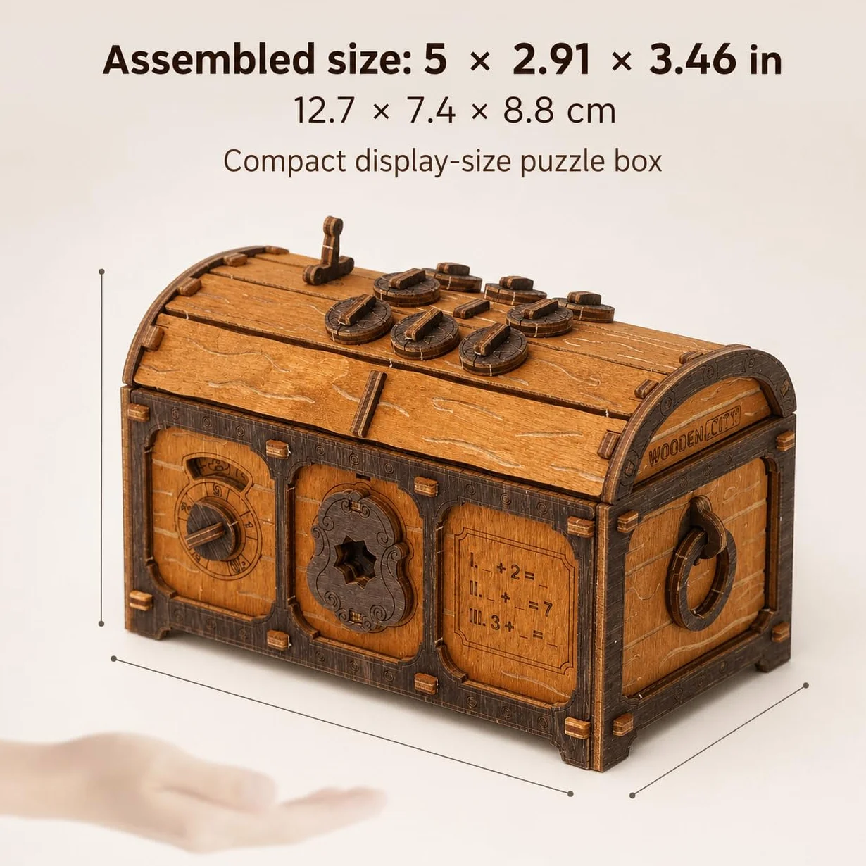 WOODEN.CITY Scrigno del tesoro Escape Room in a Box, scatola rigida per adulti, kit di legno per indizi, puzzle 3D Escape Room, puzzle meccanici in legno per adulti, scatola puzzle pirati