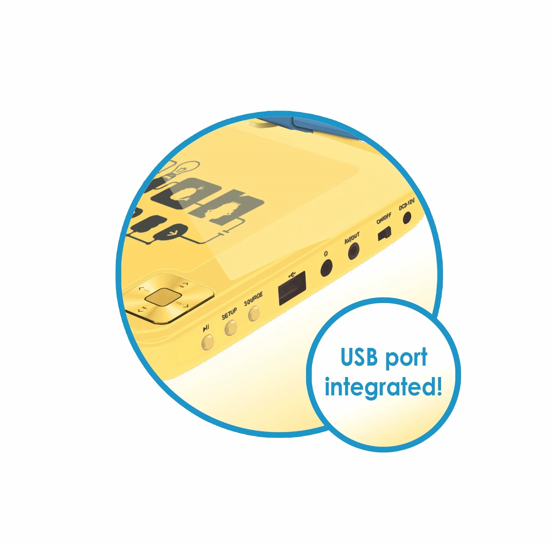 Lexibook Universal Cattivissimo Me Minions Lettore Dvd Portatile, LCD da 7 ", 2 Altoparlanti, Batteria Ricaricabile, Giallo/Blu, DVDP6DES