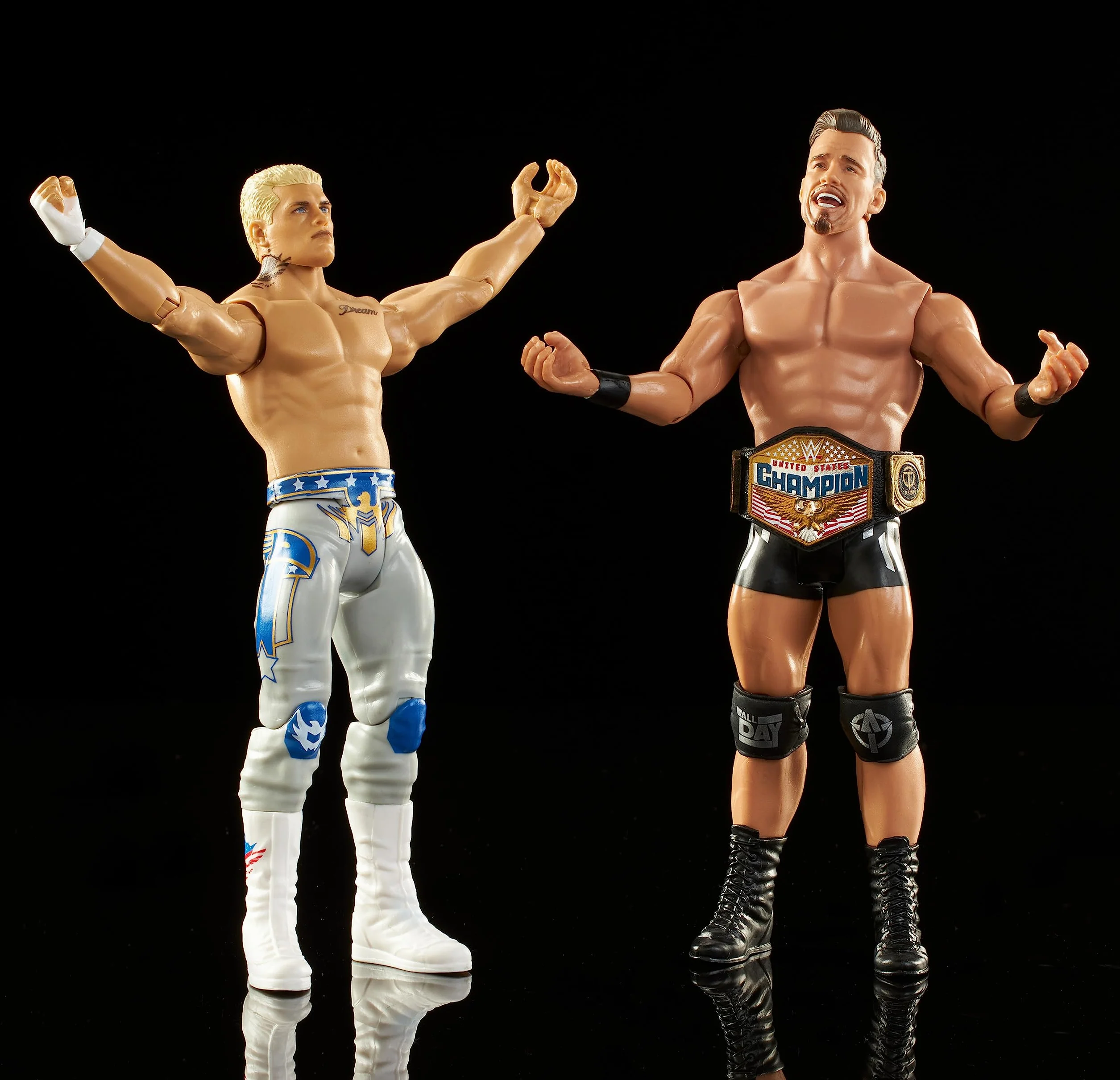Mattel WWE Moontex Ford vs Angelo Dawkins Championship Showdown Action Figure 2-Pack, 15,2 cm