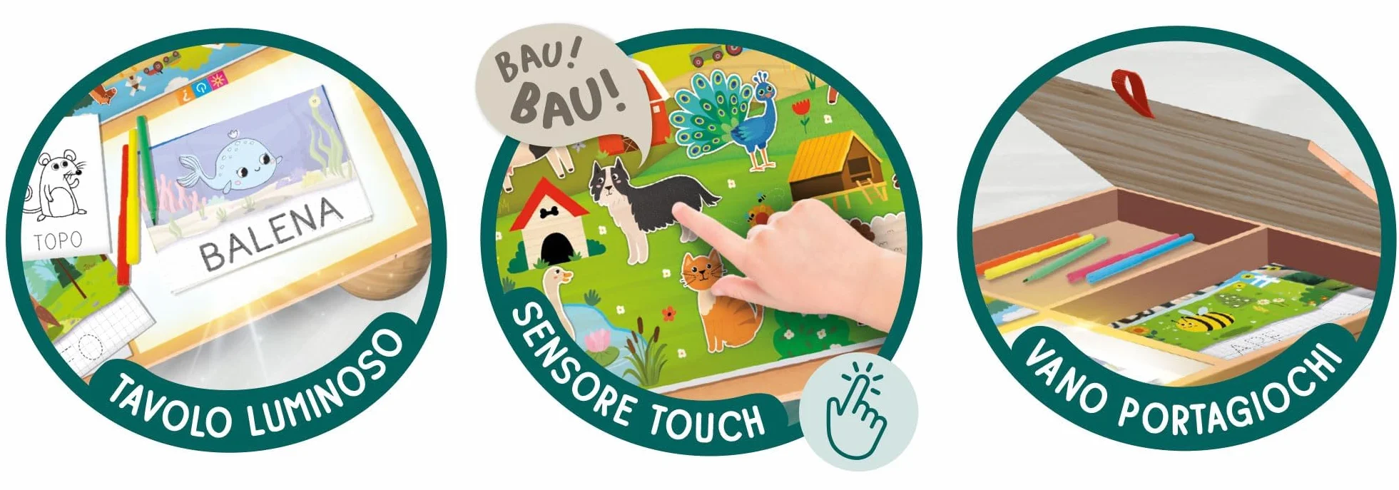 Liscianigiochi Montessori Legno tavolo multi Attivita'