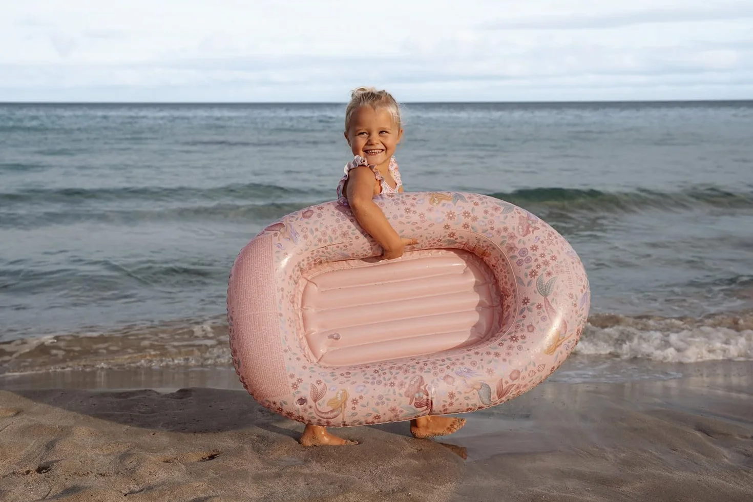 Little Dutch Barca gonfiabile – Gommone – Giocattolo gonfiabile – per ragazze dai 3 anni – Dreamy Mermaid rosa