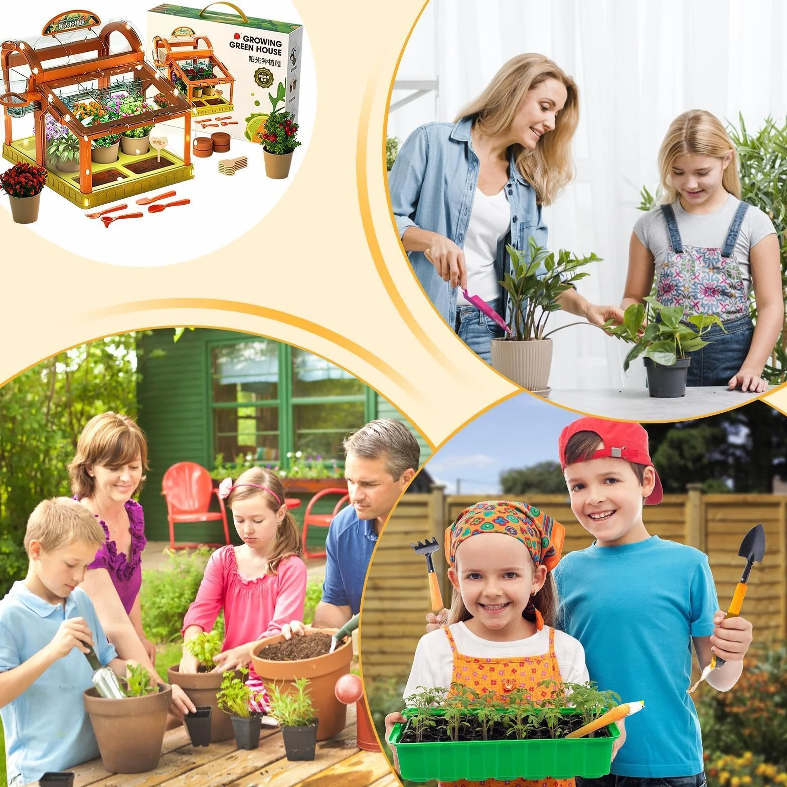 Kit per la coltivazione di piante per bambini - Set di giocattoli da giardinaggio per scienze educative, kit di esperimenti per la crescita delle piante STEM per bambini, ragazzi e ragazze | Kits scie