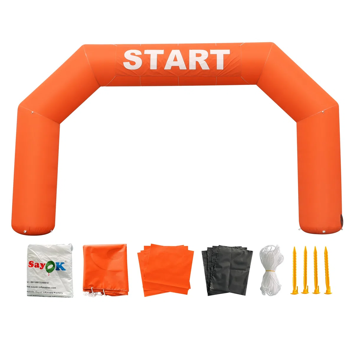 Sayok Arco gonfiabile all'aperto Arco gonfiabile Archway inizio linea di arrivo gonfiabile Banner arco da corsa con aeratore per eventi pubblicitari