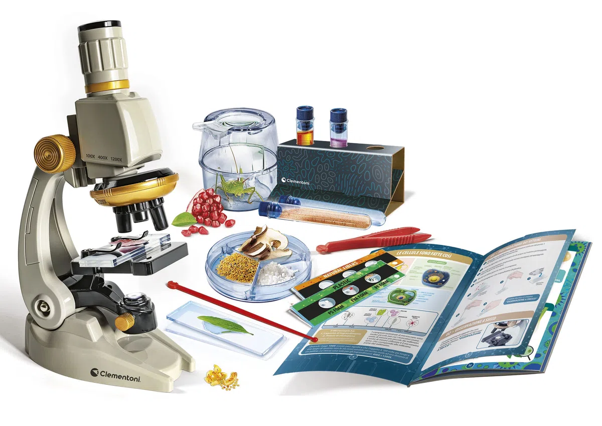 Clementoni - 19310 - Scienza e Gioco Lab - Microscopio Smart Deluxe - Laboratorio, Microscopio Bambini Ottico, Esperimenti di Scienza, Gioco Scientifico 8 Anni (Versione in Italiano)