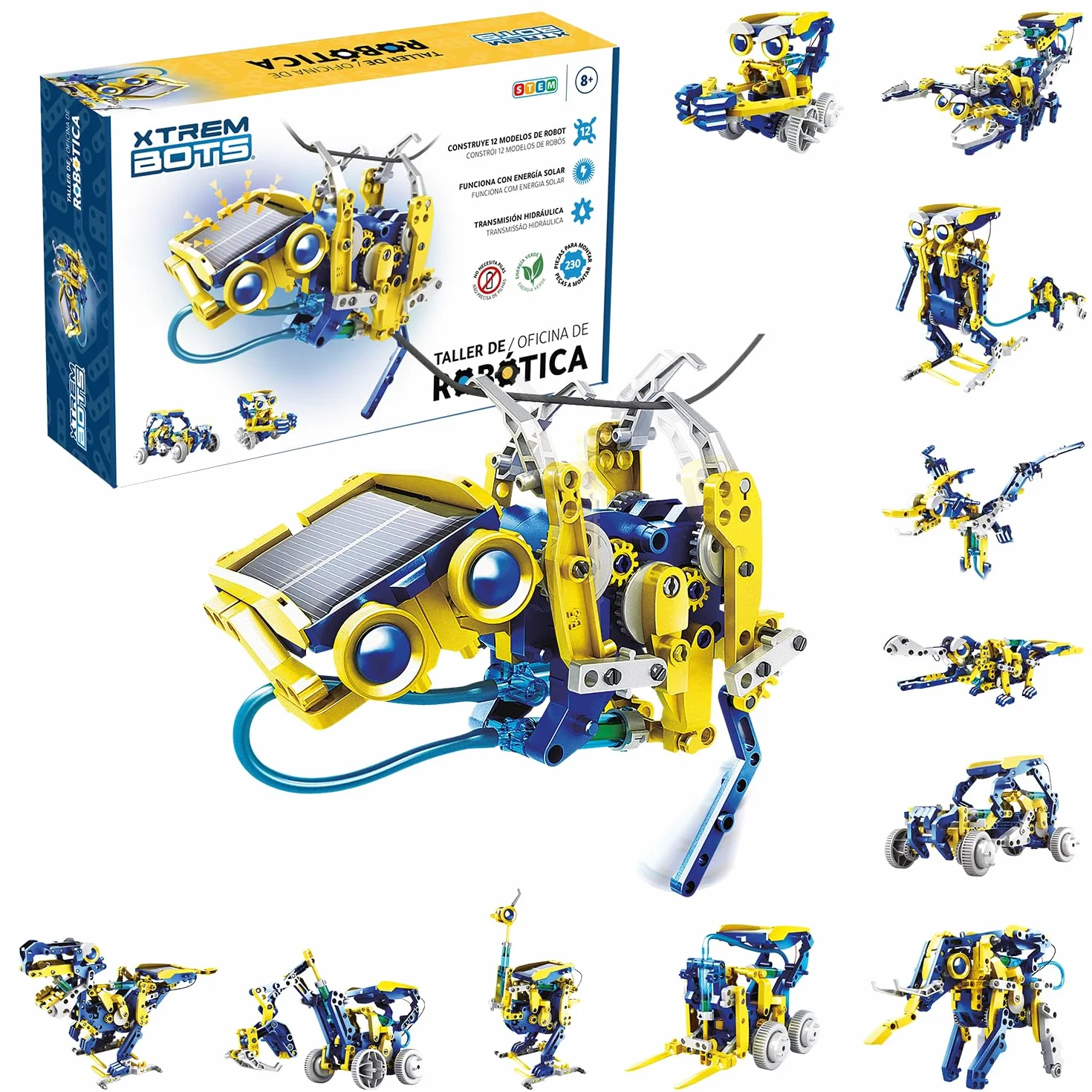 Xtrem Bots - Laboratorio Di Robotica | Kit Robot Bambini Giocattolo 12 In 1 | Robot Da Costruire 8 Anni O Più | Giocattoli Interattivo Montare | Stem