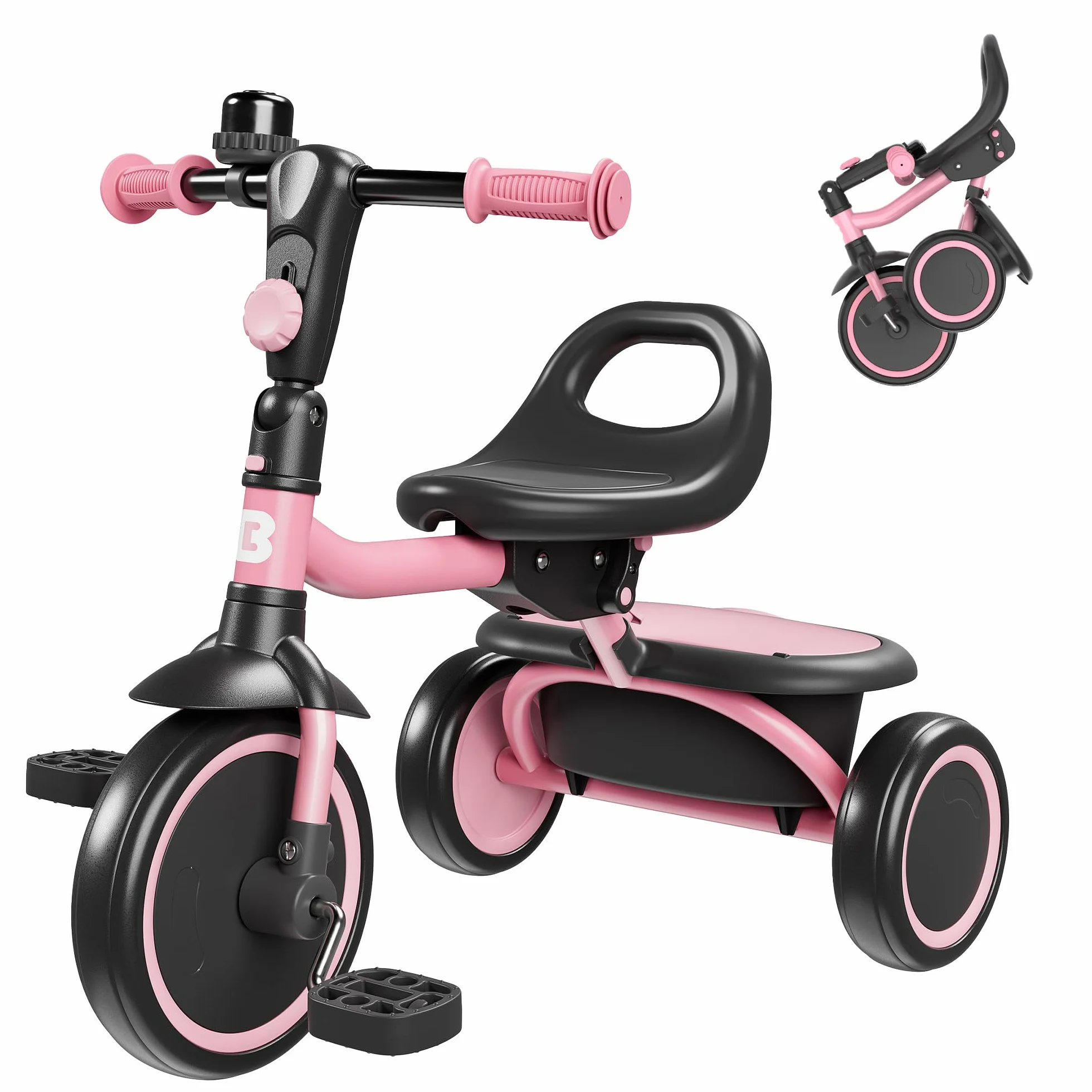 besrey Tricicli per bambini dai 24 mesi ai 5 anni, triciclo per bambini da 2 a 5 anni, triciclo per bambini, regalo e giocattoli per ragazzi e ragazze, tricicli per bambini