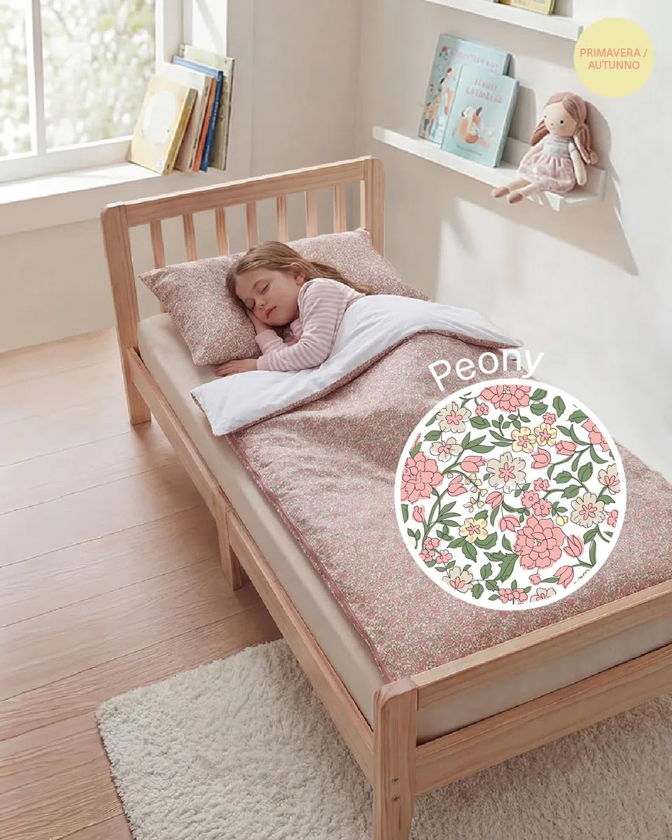 molis&co - Sacco a pelo per bambini - Sacco a pelo per interni per asilo e scuola materna con coperta 140x70cm e cuscino integrati - 100% cotone (Oeko-Tex 100)